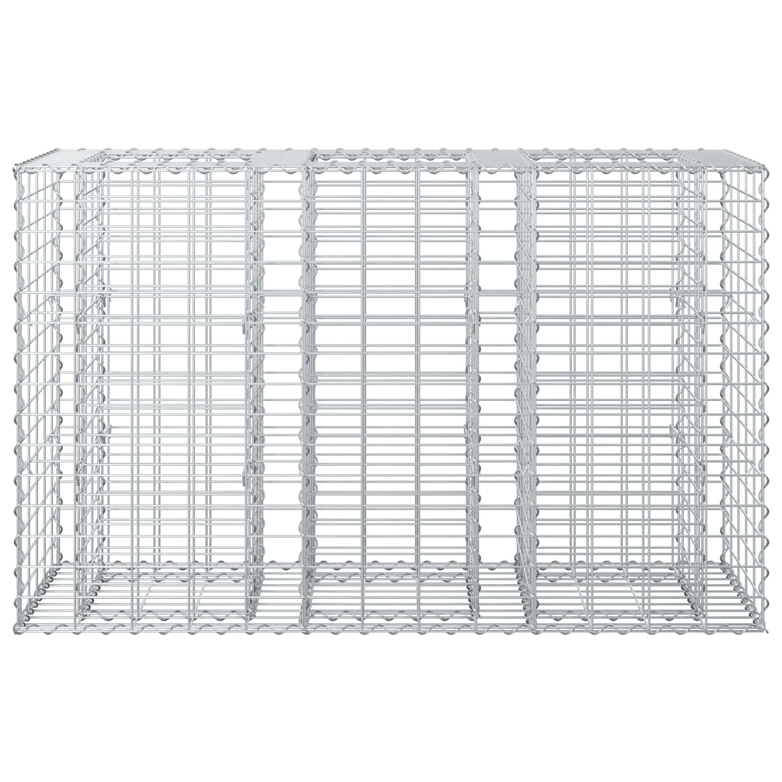 Pat ridicat din gabion Argintiu 130 x 50 x 80 cm GartenMobel Dekor
