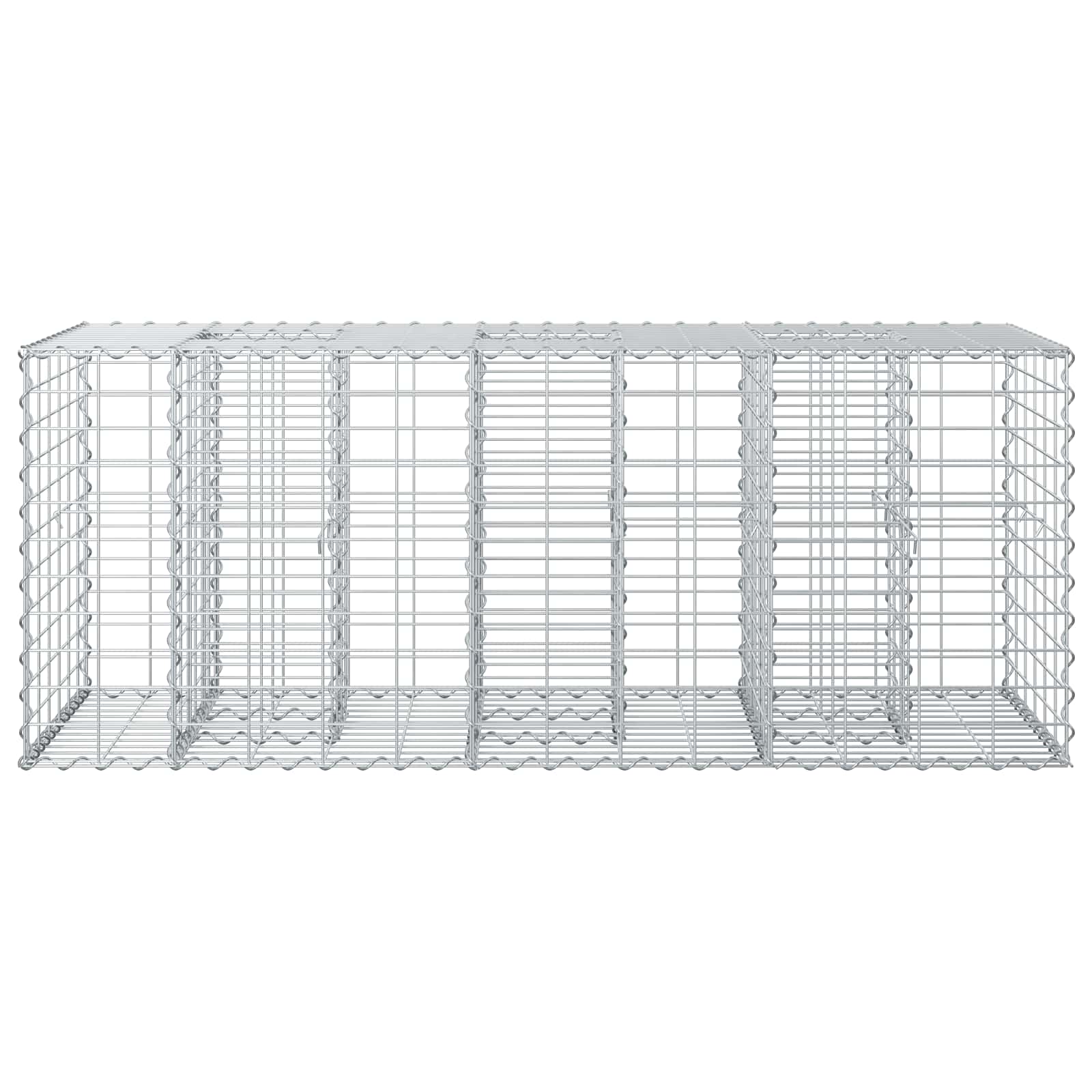 Pat ridicat din gabion Argintiu 140 x 60 x 55 cm GartenMobel Dekor