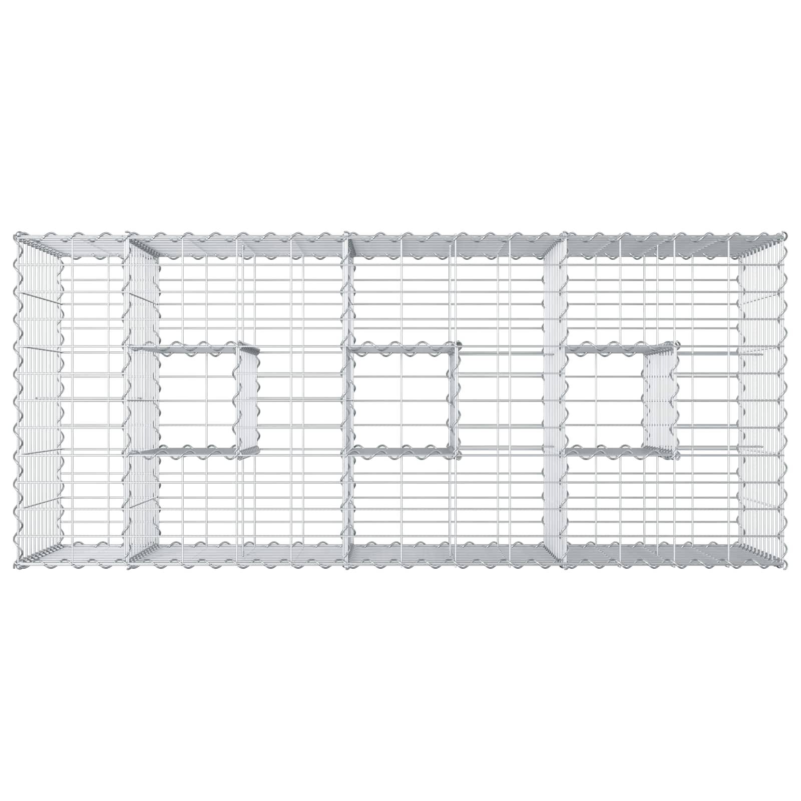 Pat ridicat din gabion Argintiu 140 x 60 x 55 cm GartenMobel Dekor