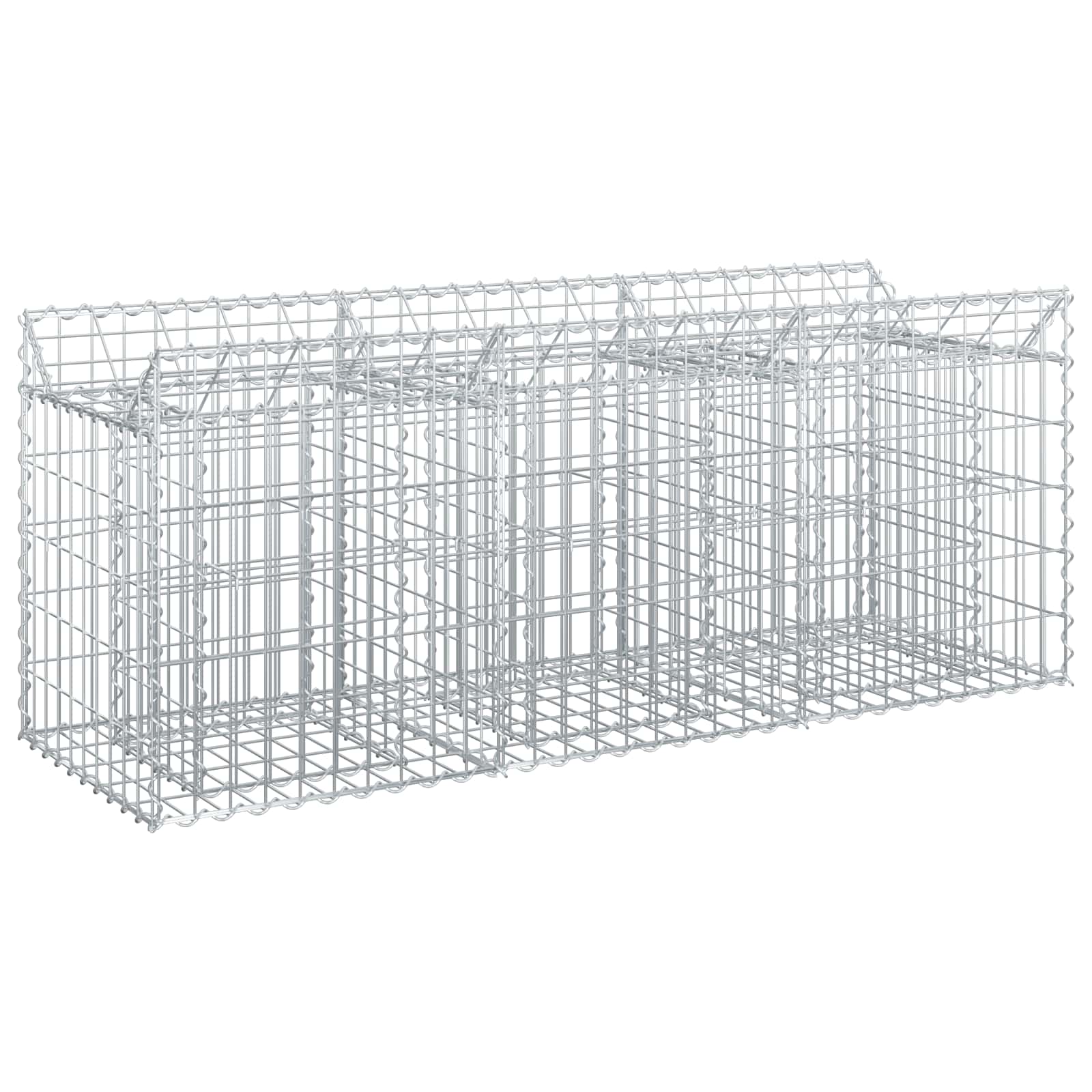 Pat ridicat din gabion Argintiu 150 x 50 x 60 cm GartenMobel Dekor