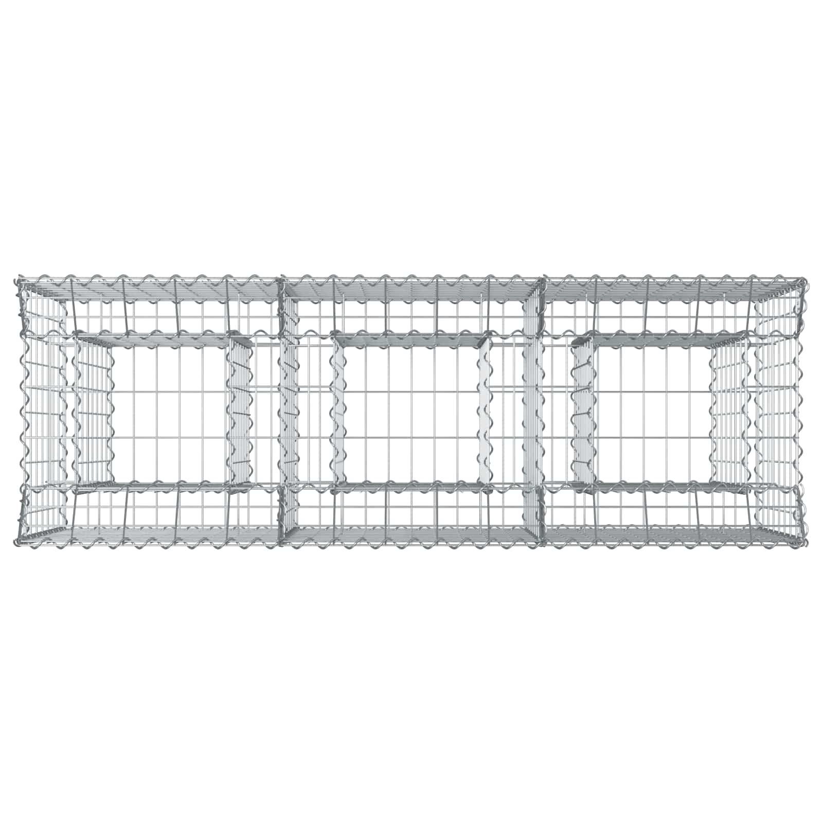 Pat ridicat din gabion Argintiu 150 x 50 x 80 cm GartenMobel Dekor
