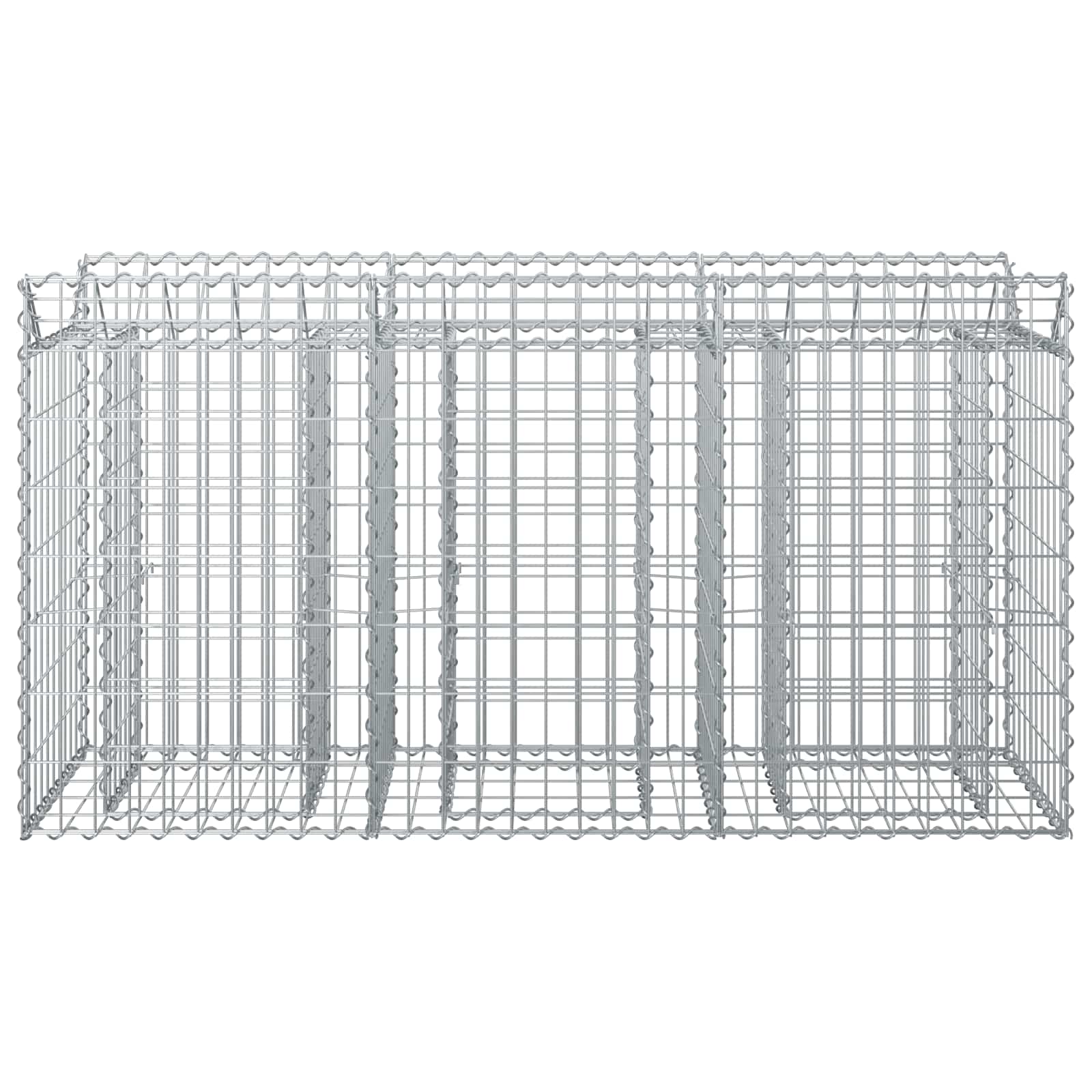 Pat ridicat din gabion Argintiu 150 x 50 x 80 cm GartenMobel Dekor