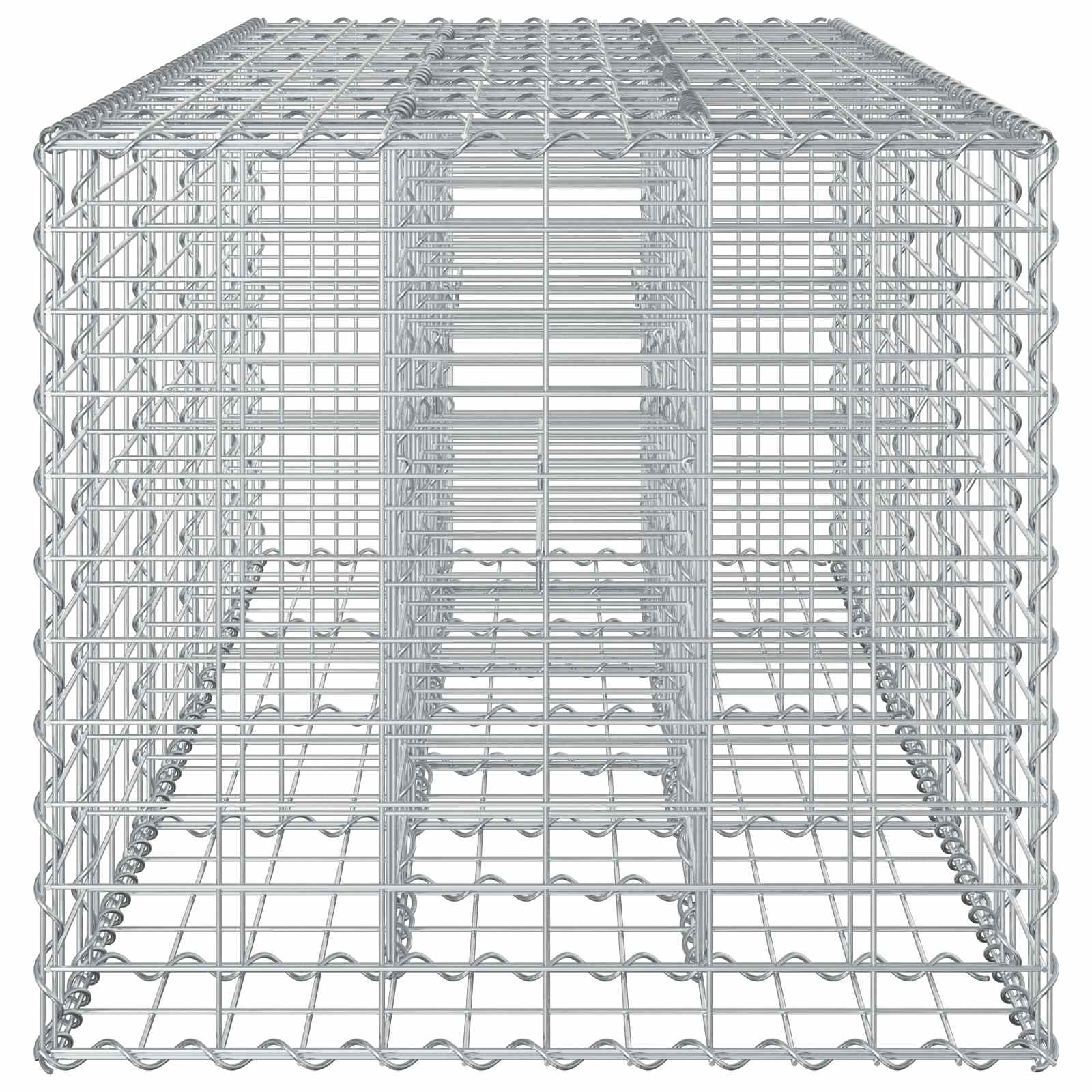 Pat ridicat din gabion Argintiu 180 x 60 x 55 cm GartenMobel Dekor
