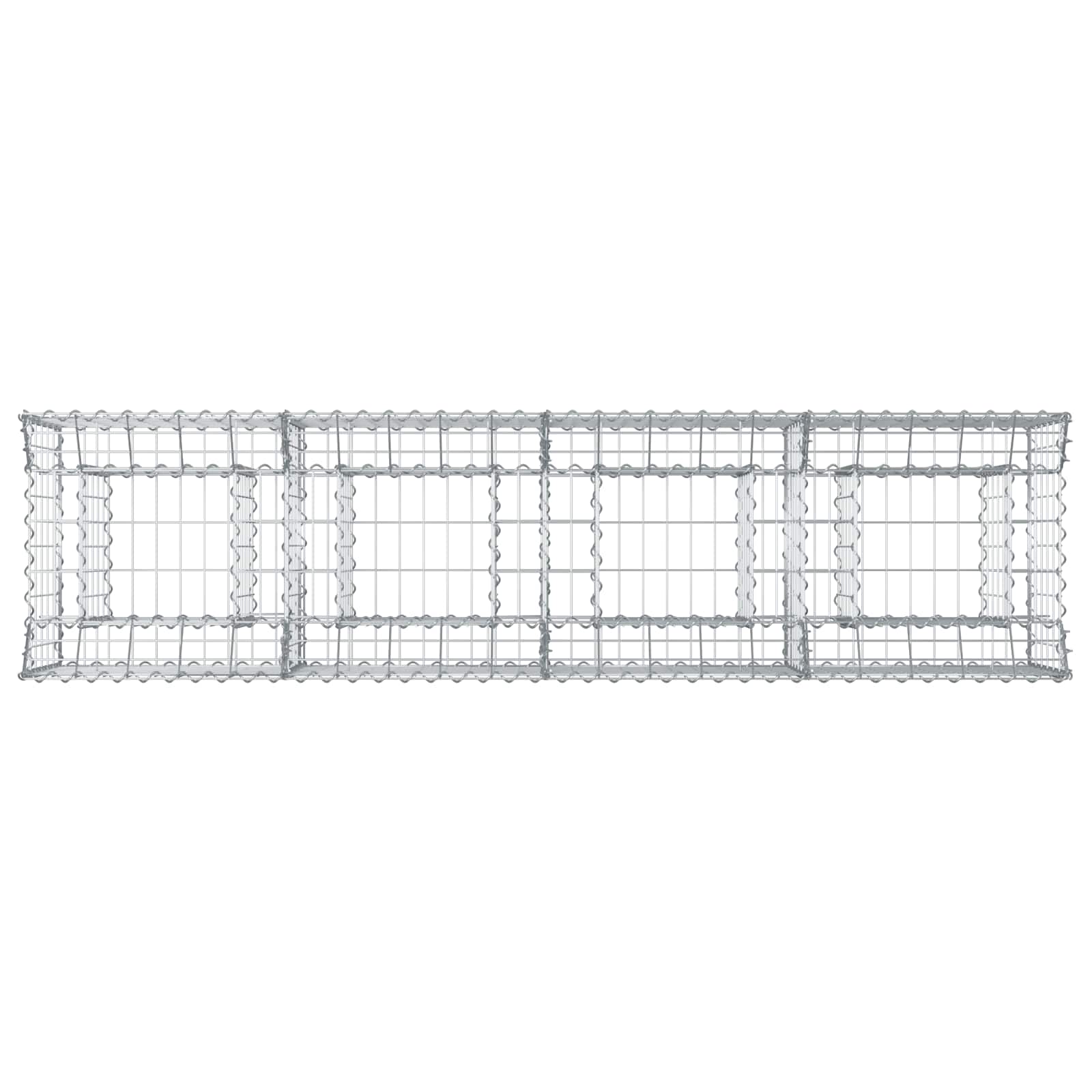 Pat ridicat din gabion Argintiu 200 x 50 x 60 cm GartenMobel Dekor