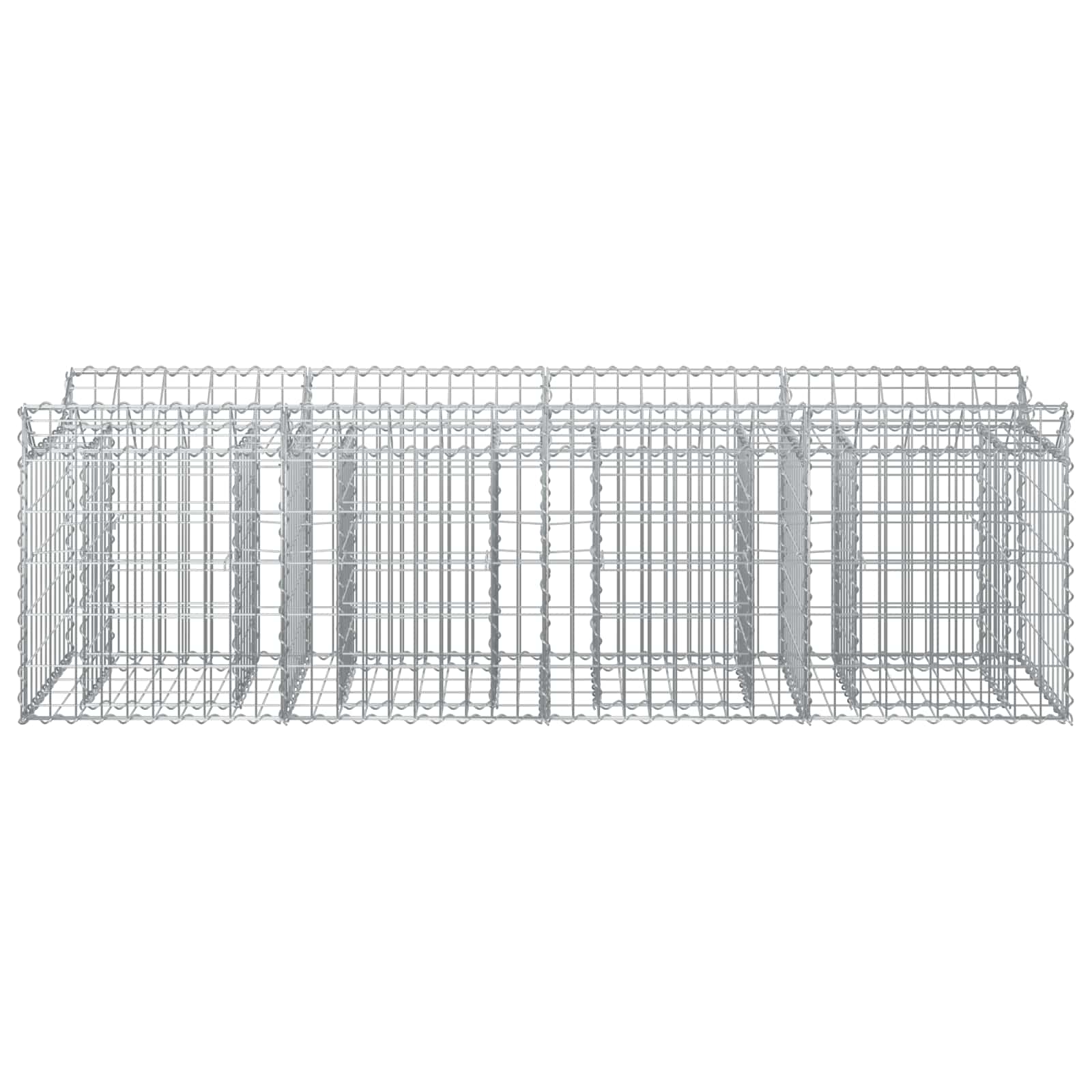 Pat ridicat din gabion Argintiu 200 x 50 x 60 cm GartenMobel Dekor