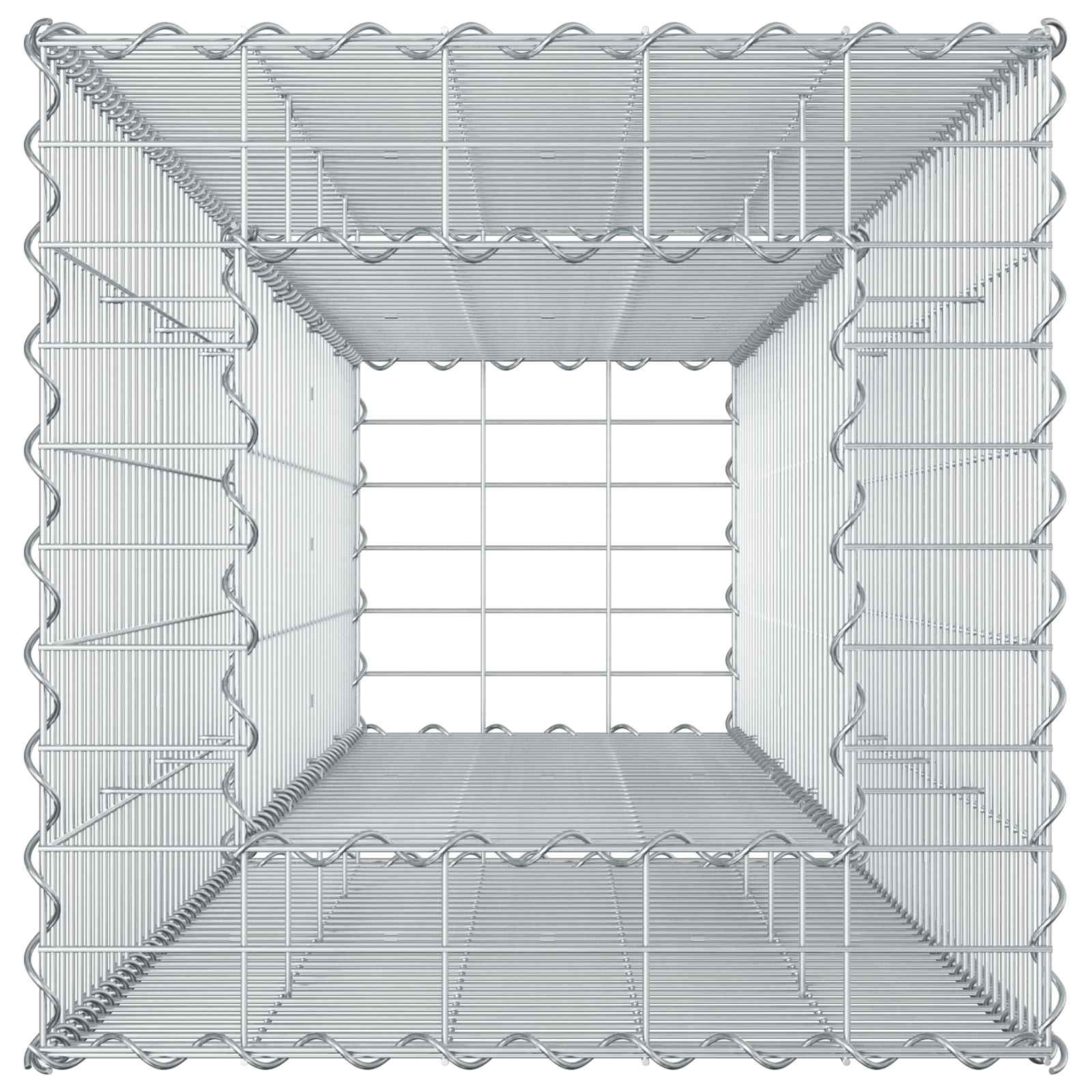 Pat ridicat din gabion Argintiu 50 x 50 x 150 cm GartenMobel Dekor