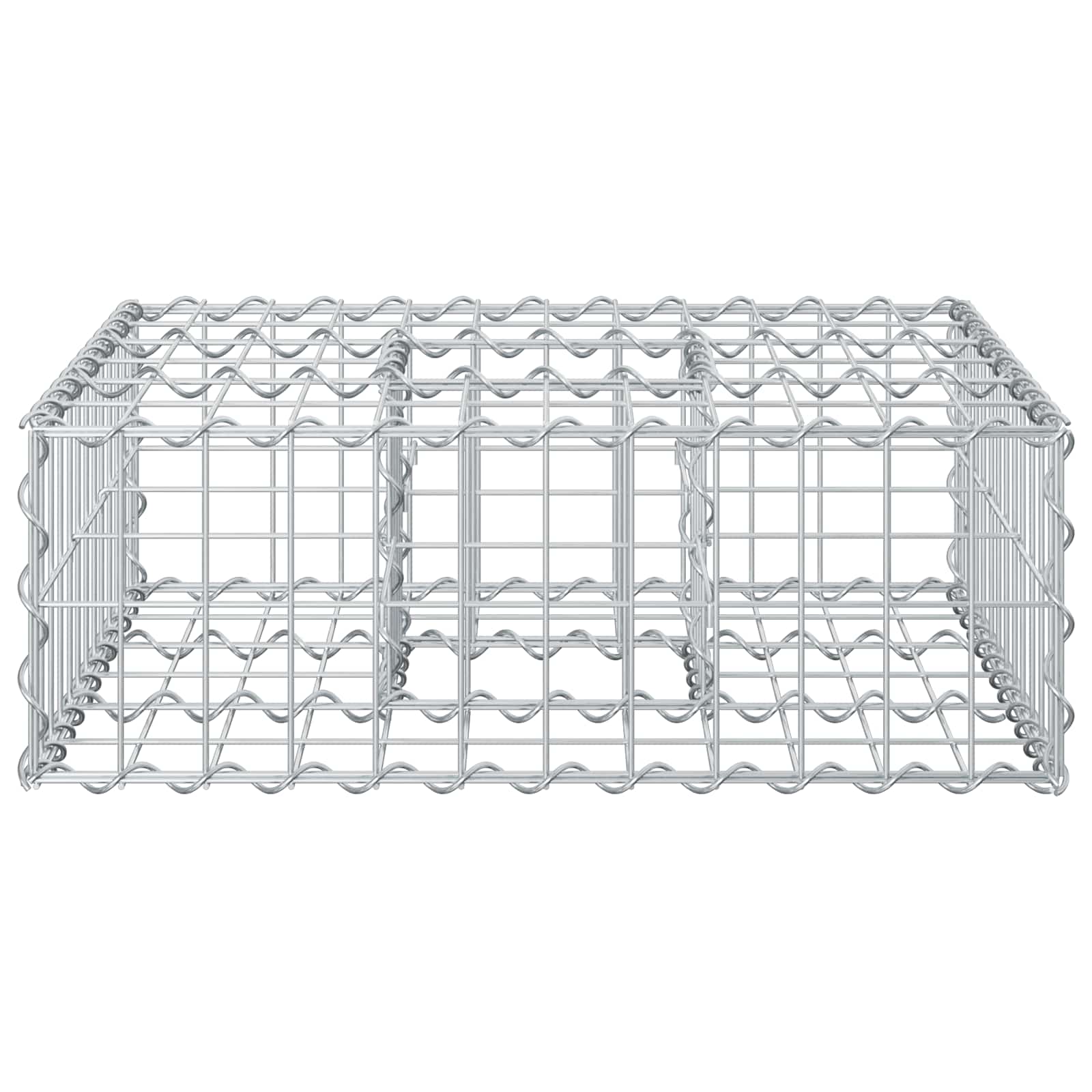 Pat ridicat din gabion Argintiu 60 x 60 x 20 cm Oțel Galvanizat GartenMobel Dekor