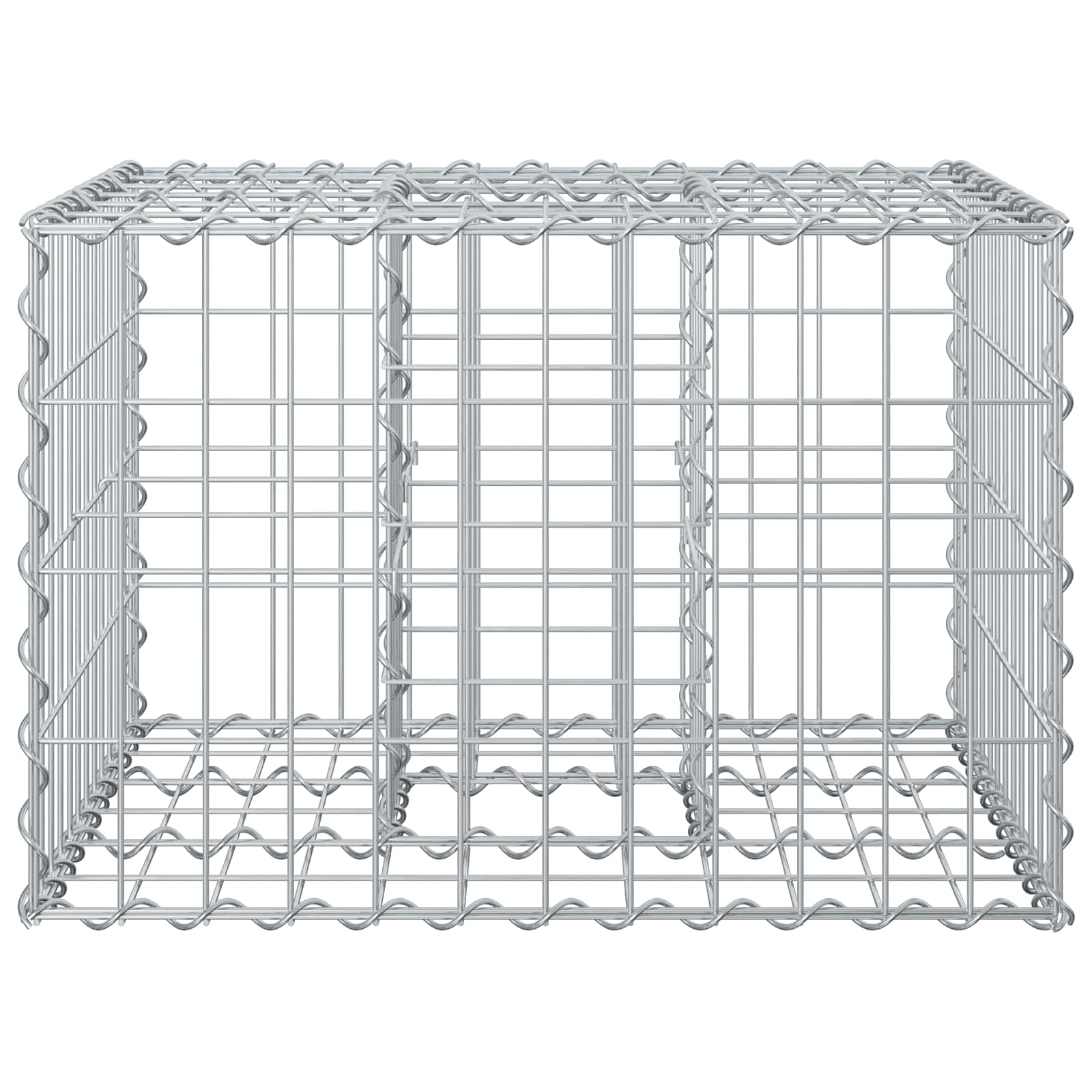Pat ridicat din gabion Argintiu 60 x 60 x 40 cm Oțel Galvanizat GartenMobel Dekor