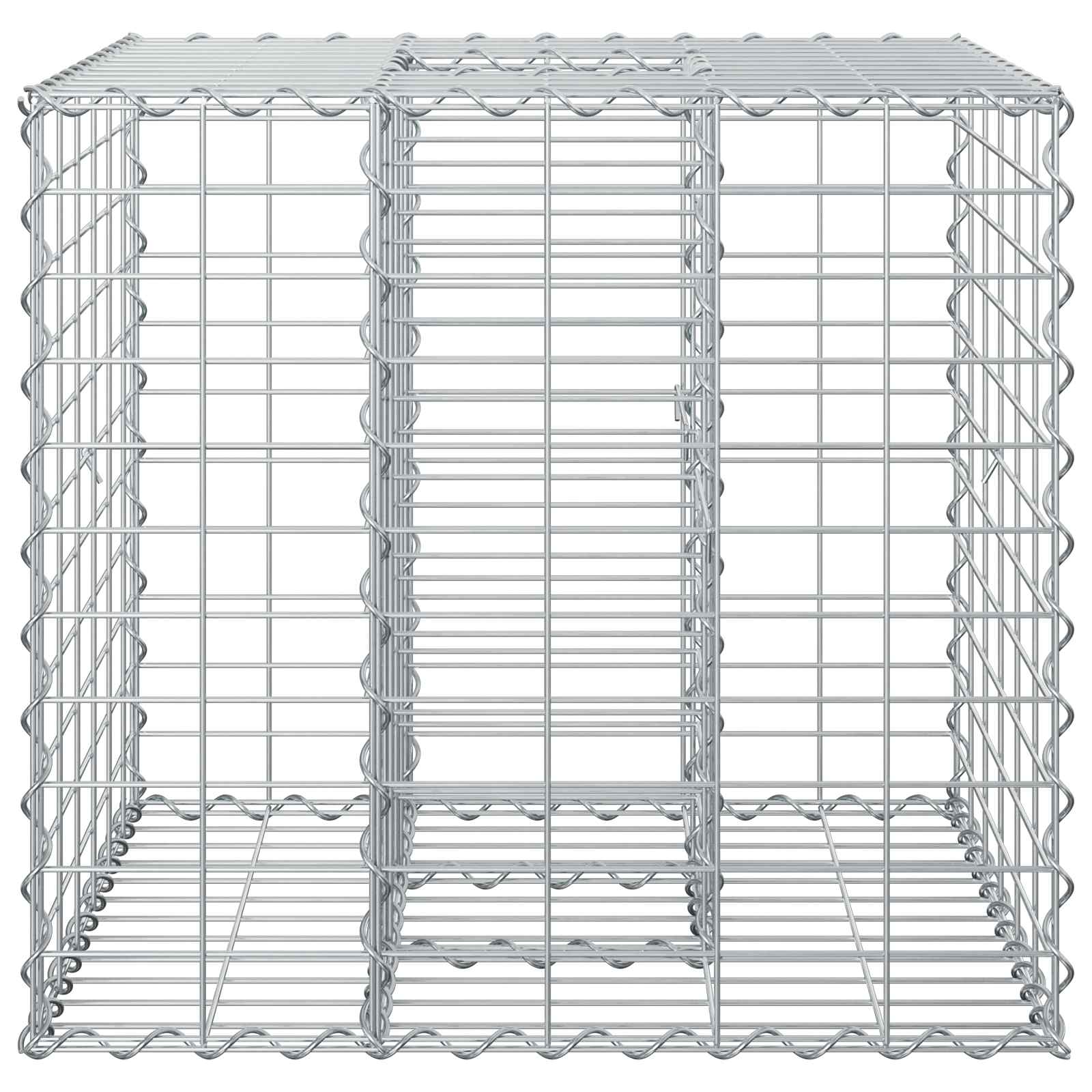 Pat ridicat din gabion Argintiu 60 x 60 x 55 cm Oțel Galvanizat GartenMobel Dekor