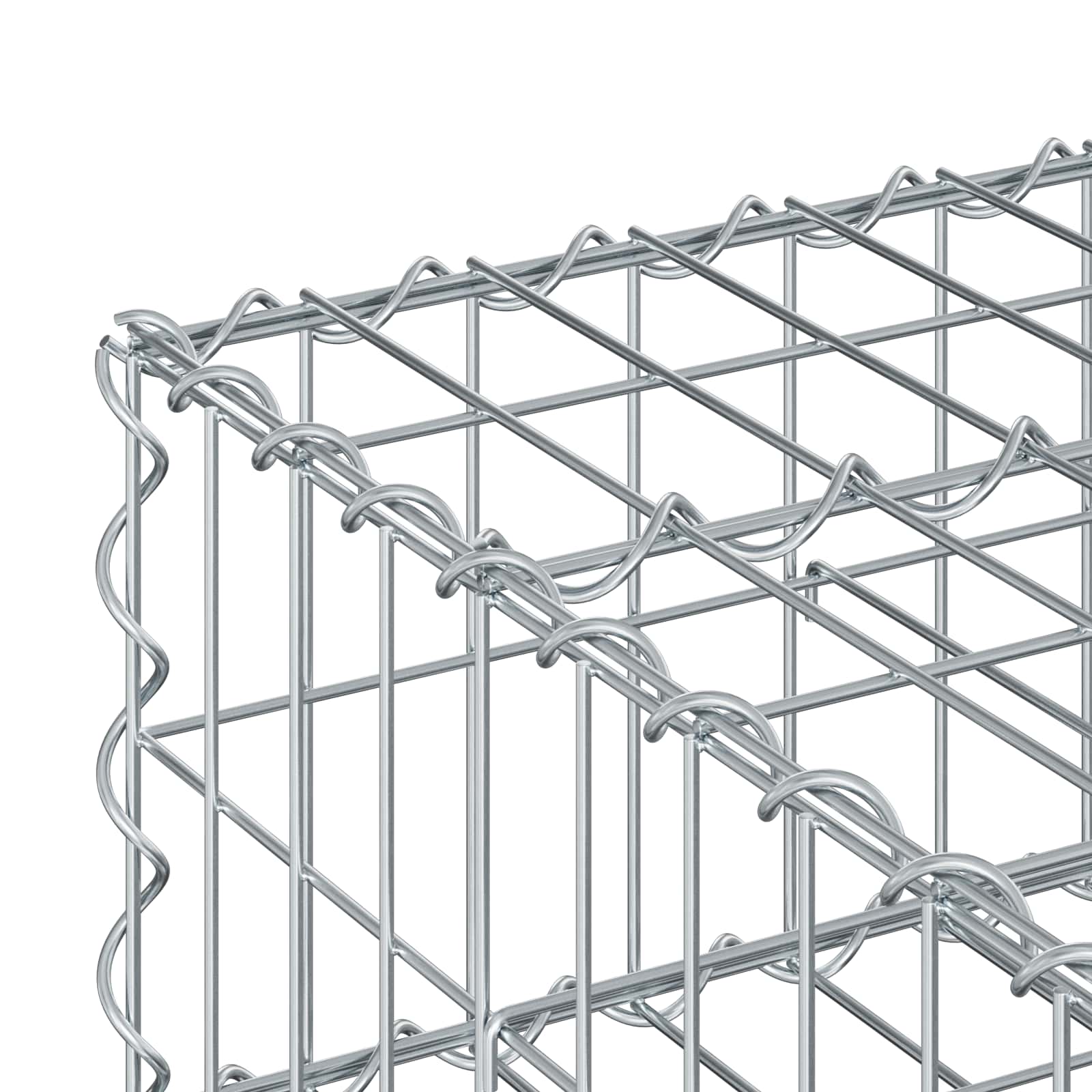 Pat ridicat din gabion Argintiu 80 x 80 x 20 cm Oțel Galvanizat GartenMobel Dekor