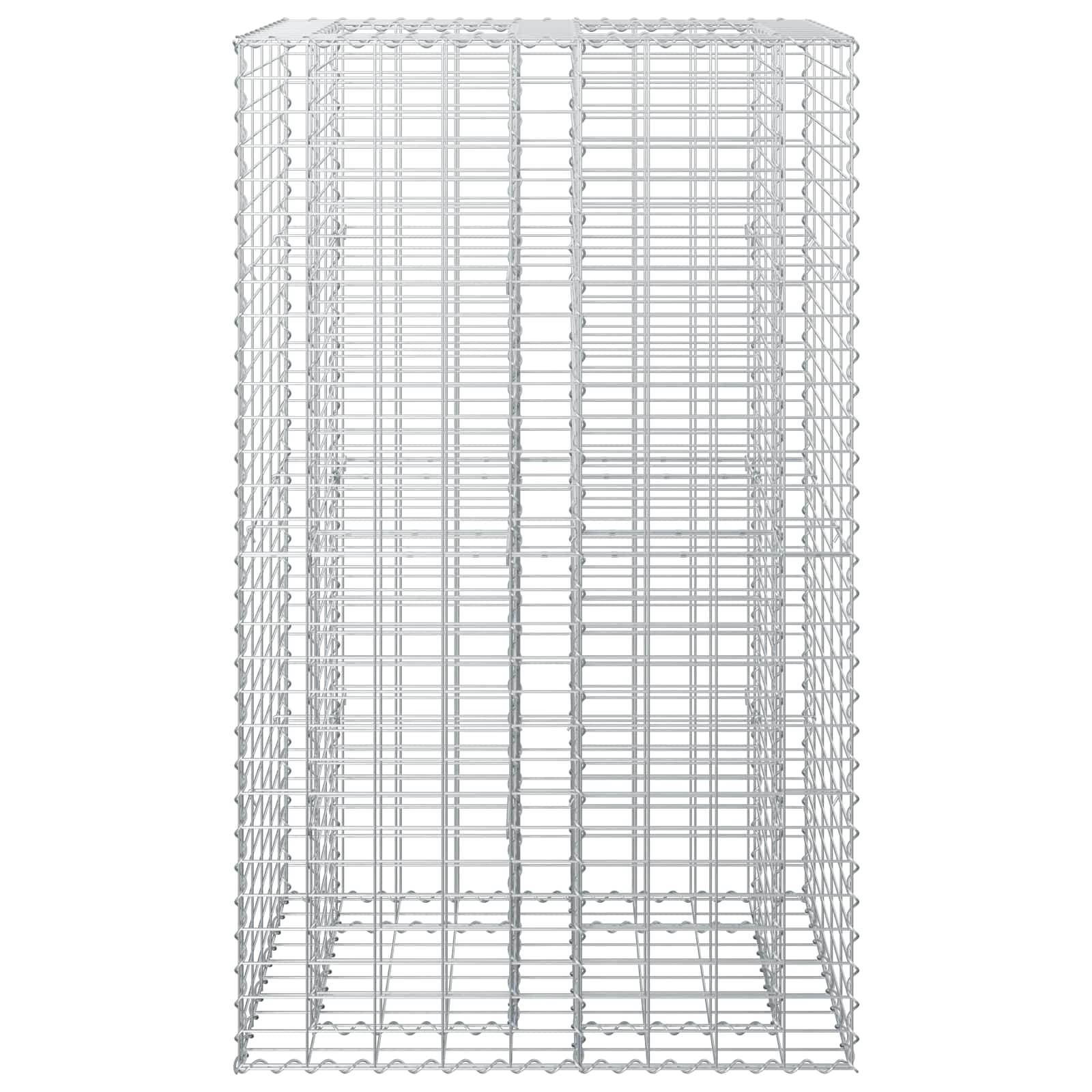 Pat ridicat din gabion Argintiu 90 x 50 x 150 cm GartenMobel Dekor