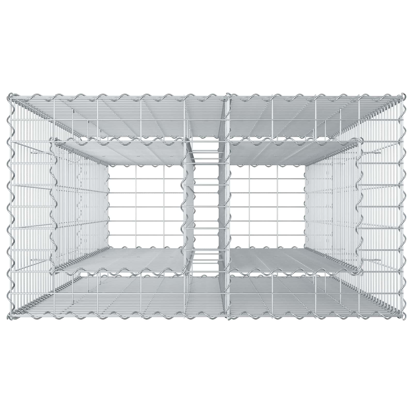 Pat ridicat din gabion Argintiu 90 x 50 x 150 cm GartenMobel Dekor