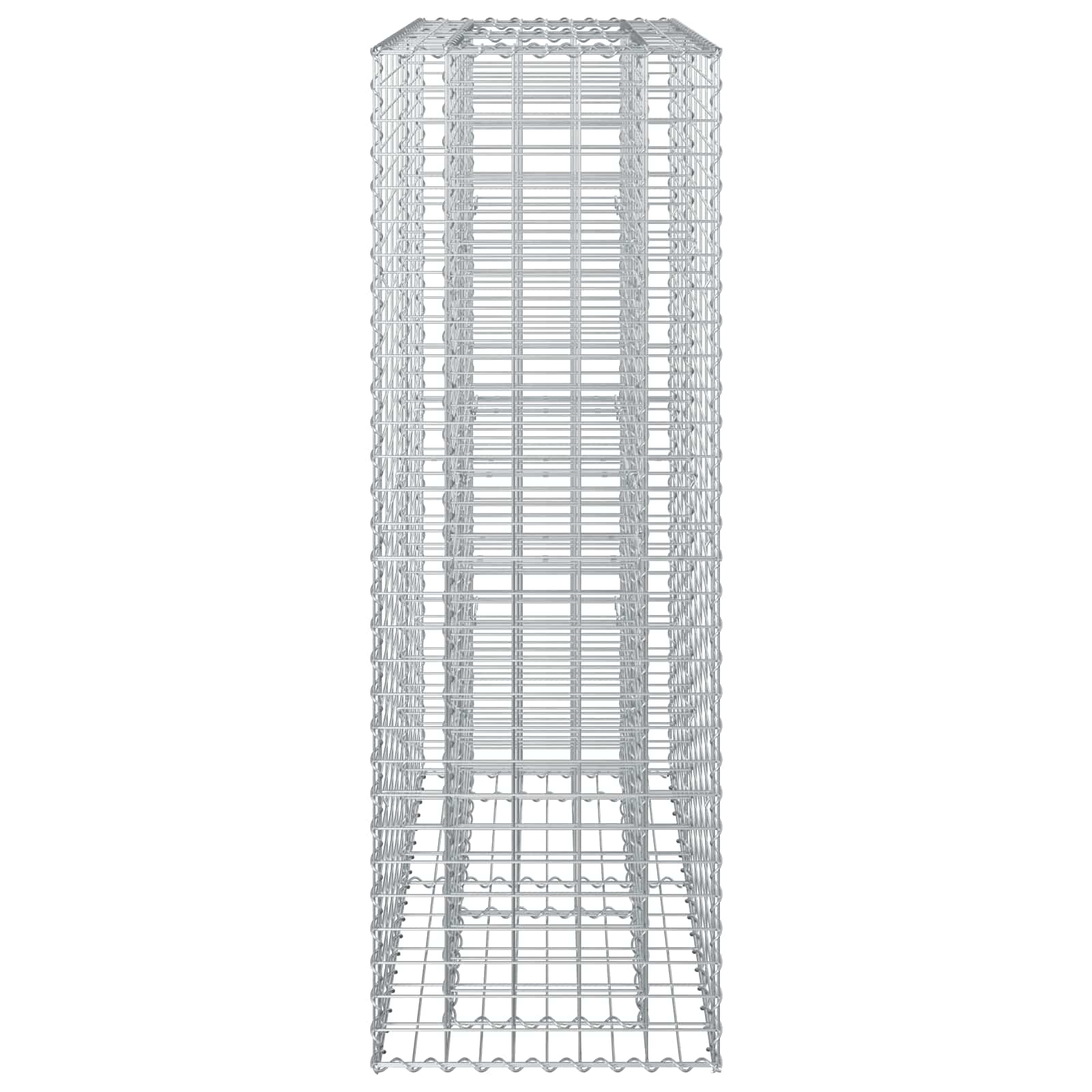 Pat ridicat din gabion Argintiu 90 x 50 x 150 cm GartenMobel Dekor