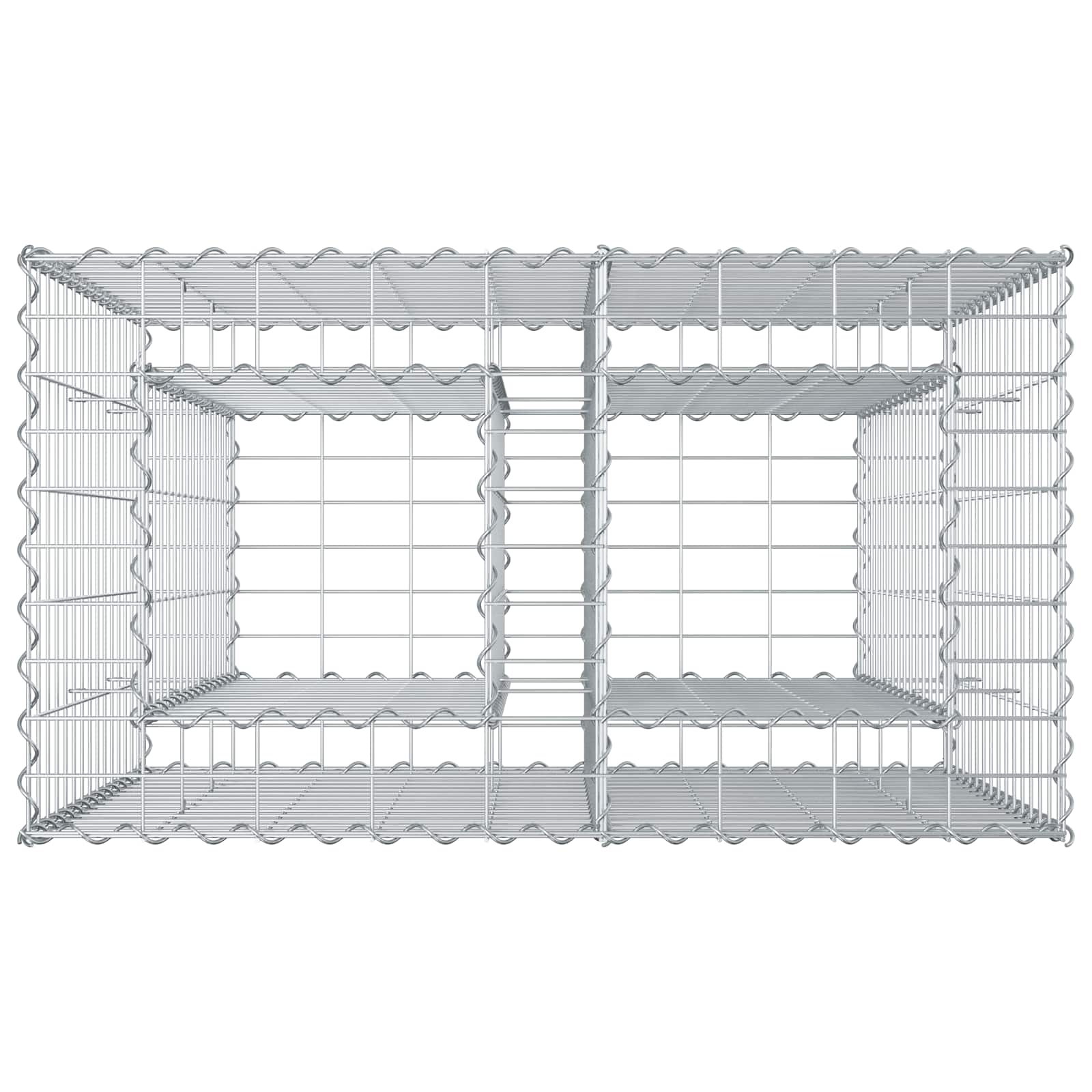 Pat ridicat din gabion Argintiu 90 x 50 x 80 cm Oțel Galvanizat GartenMobel Dekor