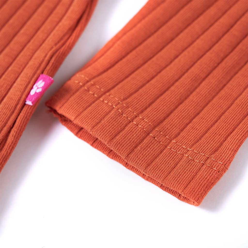 Tricou pentru copii cu mâneci lungi, portocaliu ars, 104 GartenMobel Dekor