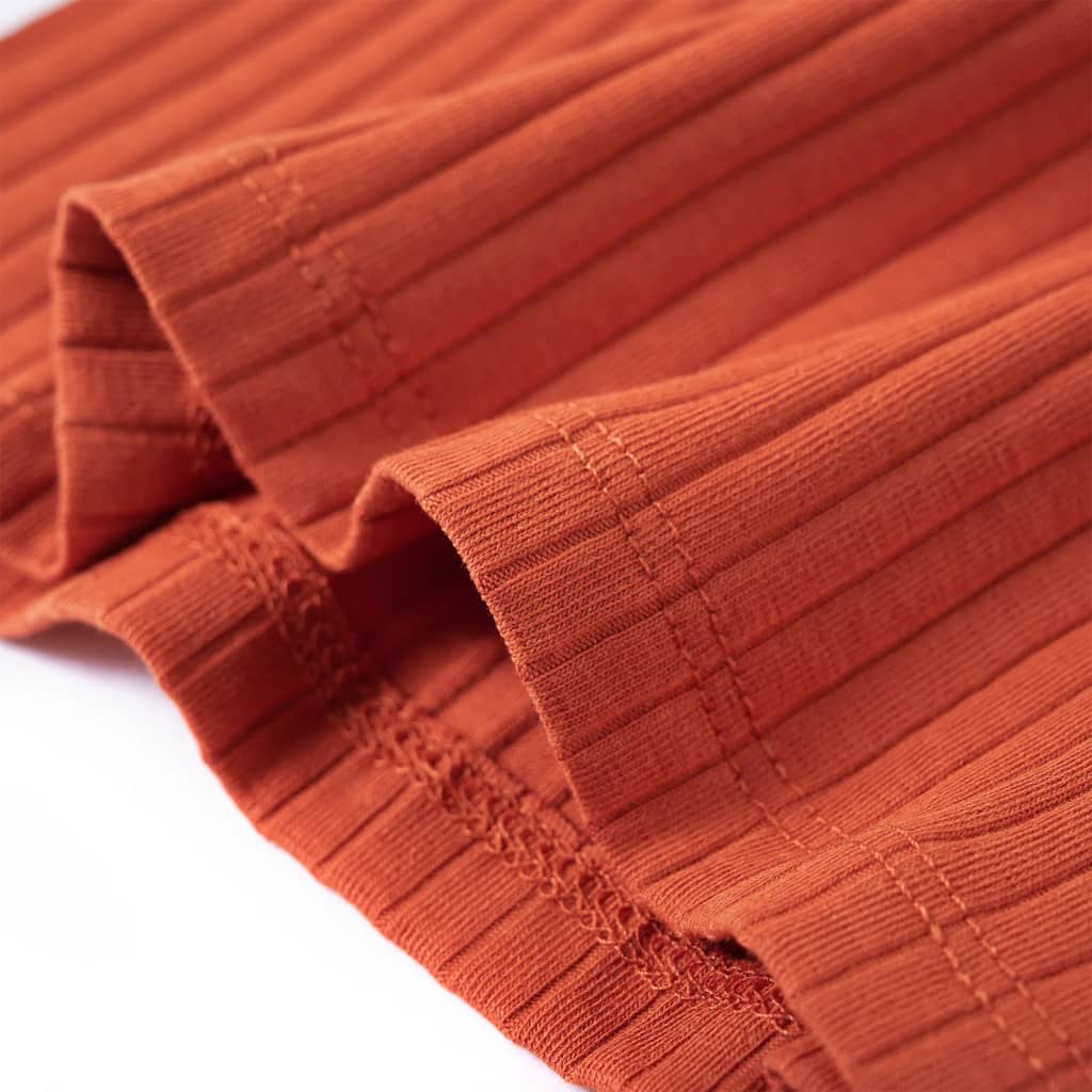 Tricou pentru copii cu mâneci lungi, portocaliu ars, 116 GartenMobel Dekor