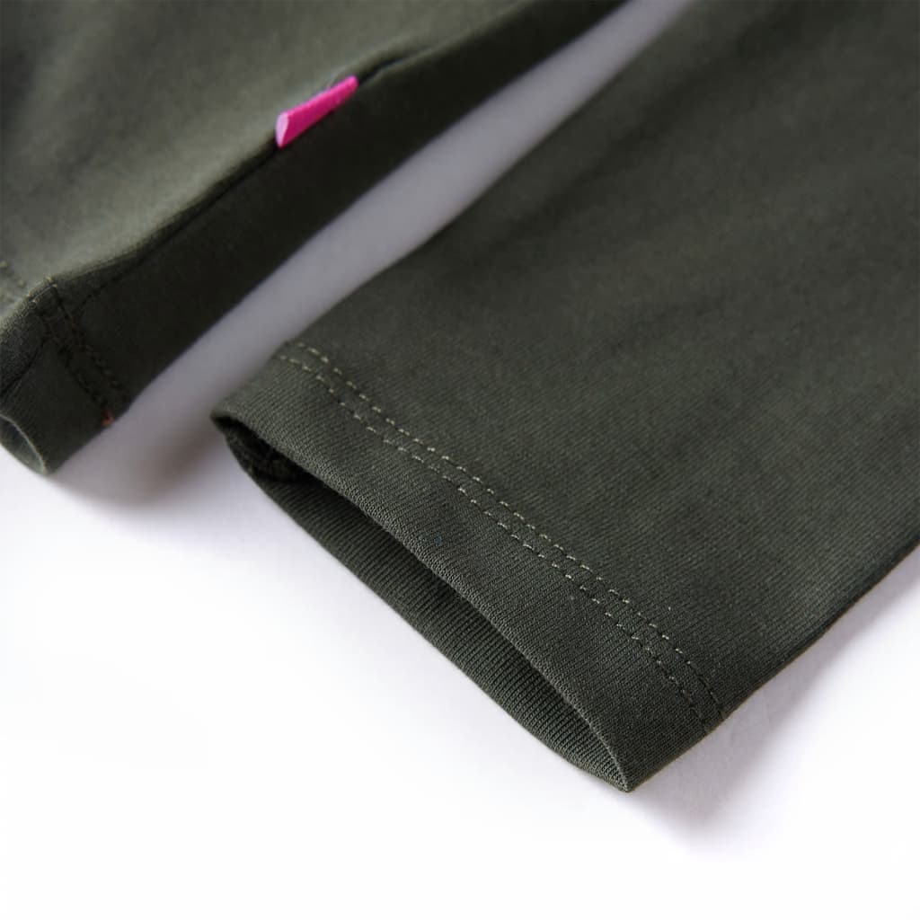 Tricou cu mâneci lungi pentru copii, kaki, 104 GartenMobel Dekor