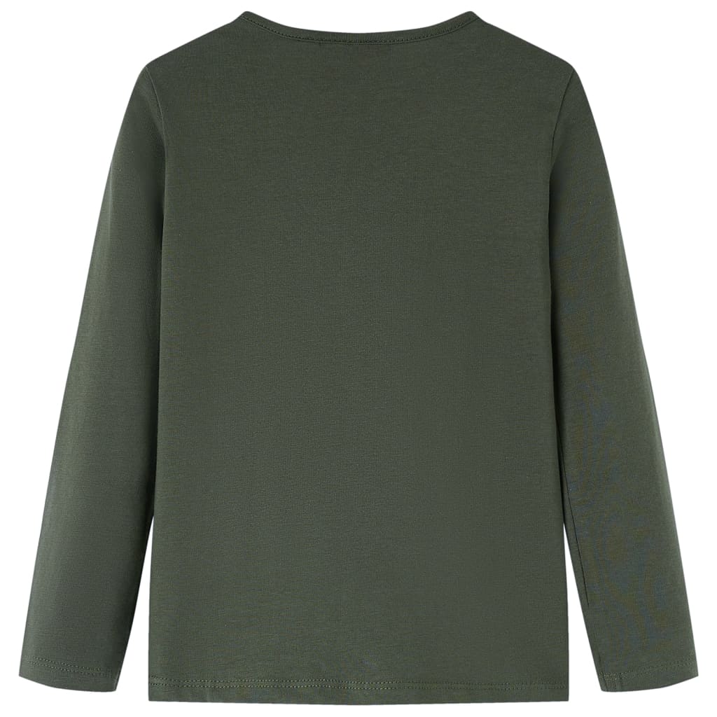 Tricou cu mâneci lungi pentru copii, kaki, 104 GartenMobel Dekor