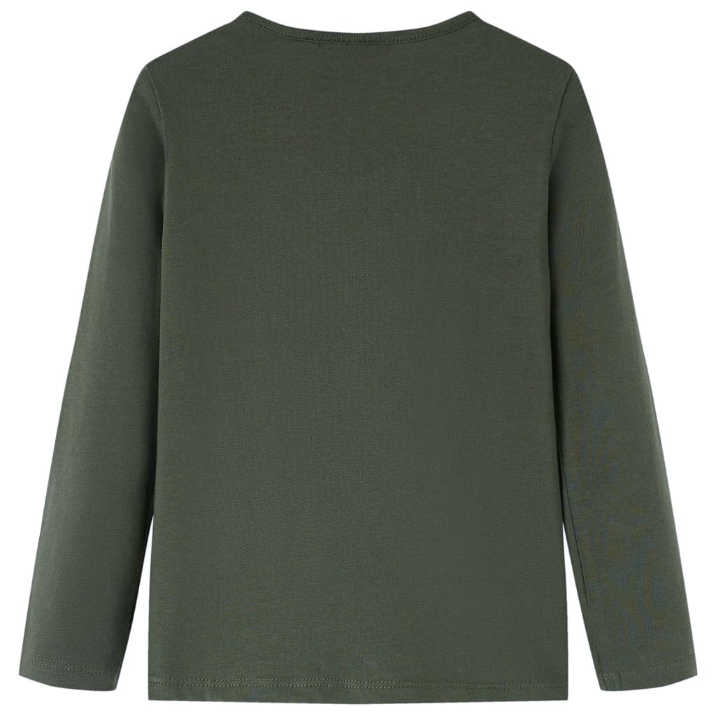 Tricou cu mâneci lungi pentru copii, kaki, 92 GartenMobel Dekor