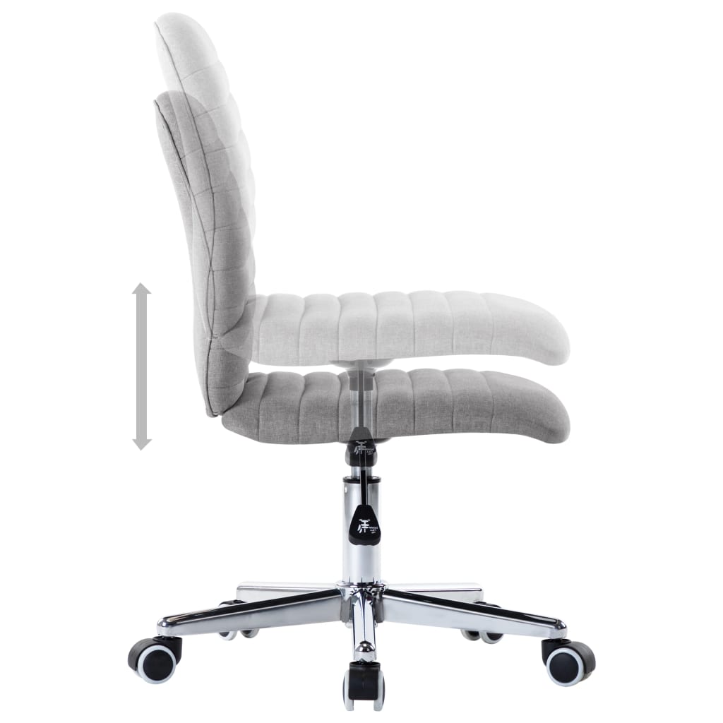 Scaune de bucătărie, 2 buc., gri deschis, material textil GartenMobel Dekor