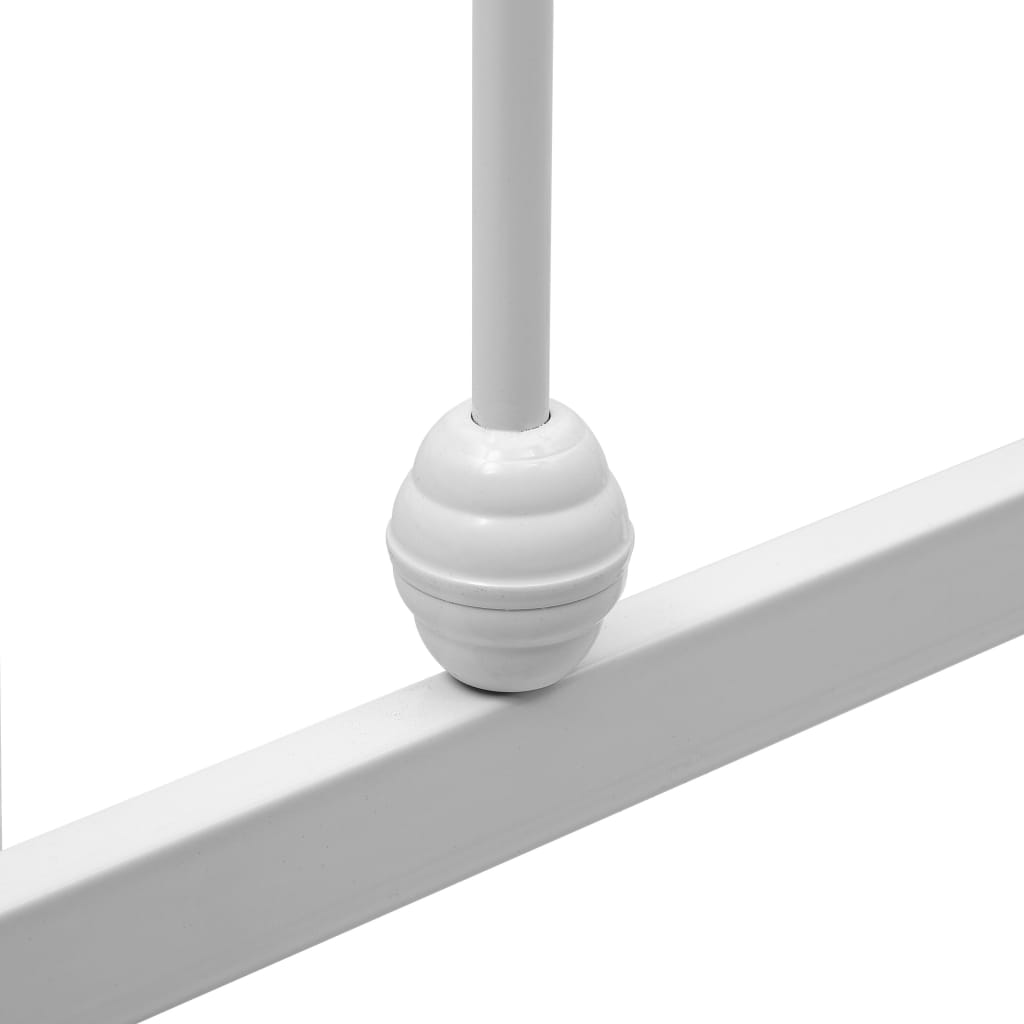 Cadru de pat, alb, 140 x 200 cm, metal GartenMobel Dekor