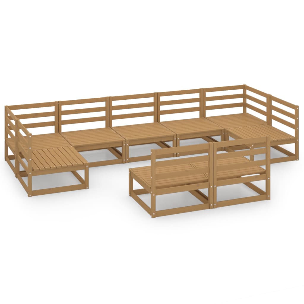 Set mobilier de grădină, 9 piese, lemn masiv de pin GartenMobel Dekor