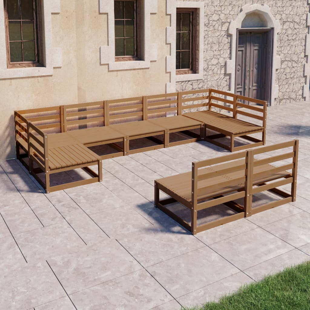 Set mobilier de grădină, 9 piese, lemn masiv de pin GartenMobel Dekor