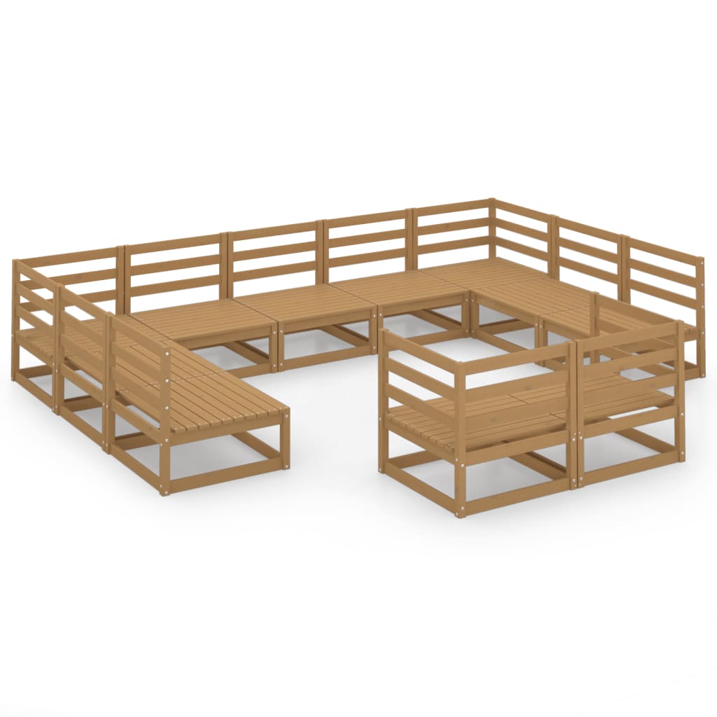 Set mobilier de grădină, 11 piese, lemn masiv de pin GartenMobel Dekor