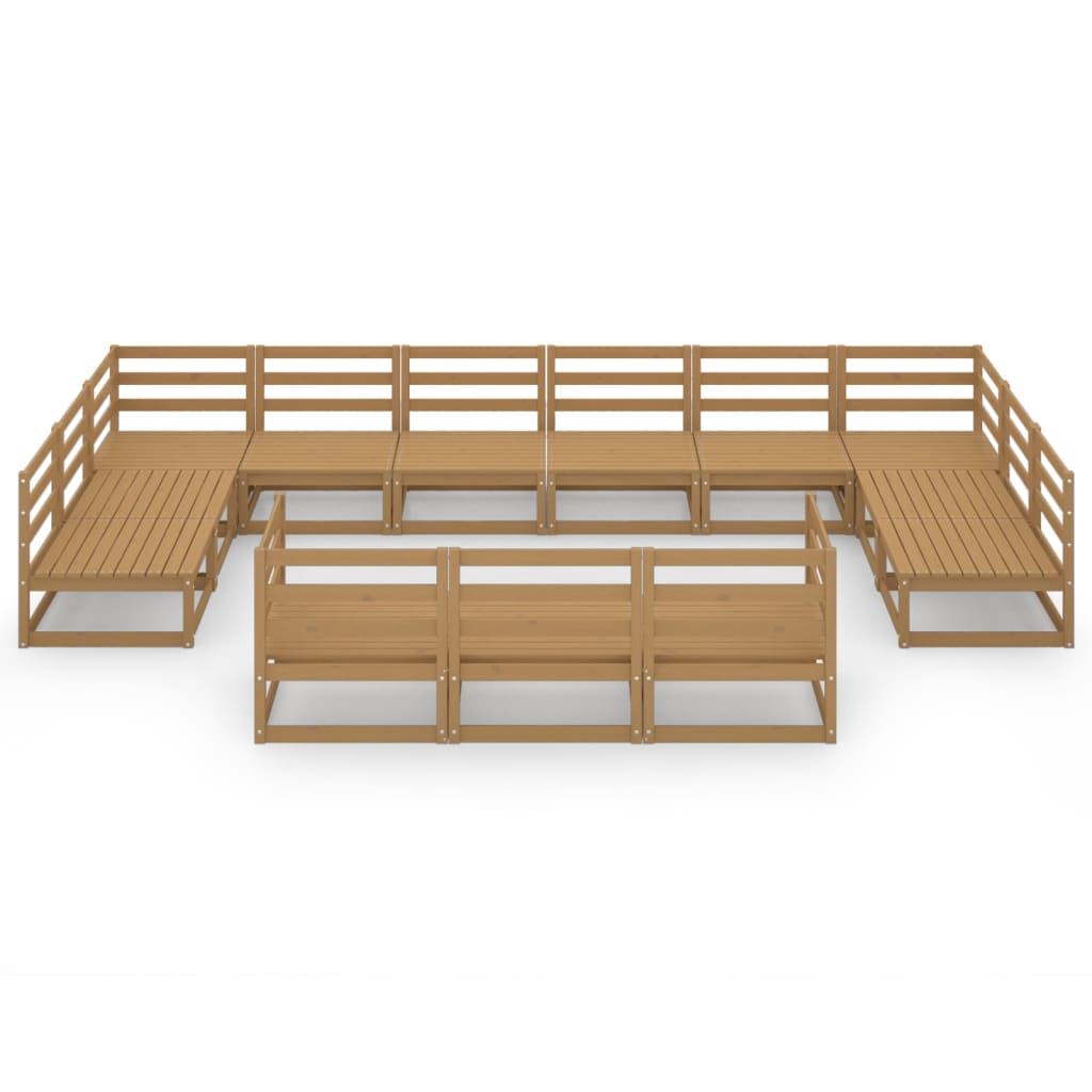 Set mobilier de grădină, 13 piese, lemn masiv de pin GartenMobel Dekor