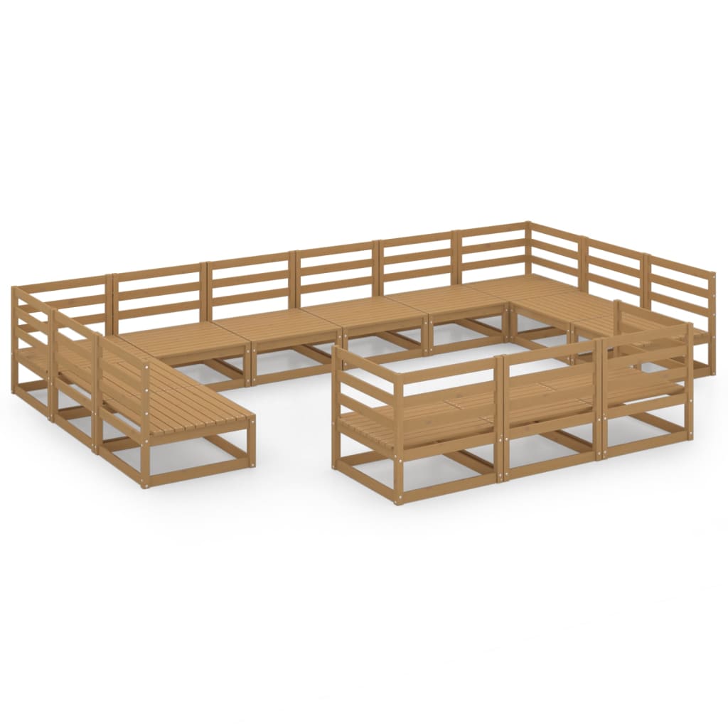 Set mobilier de grădină, 13 piese, lemn masiv de pin GartenMobel Dekor
