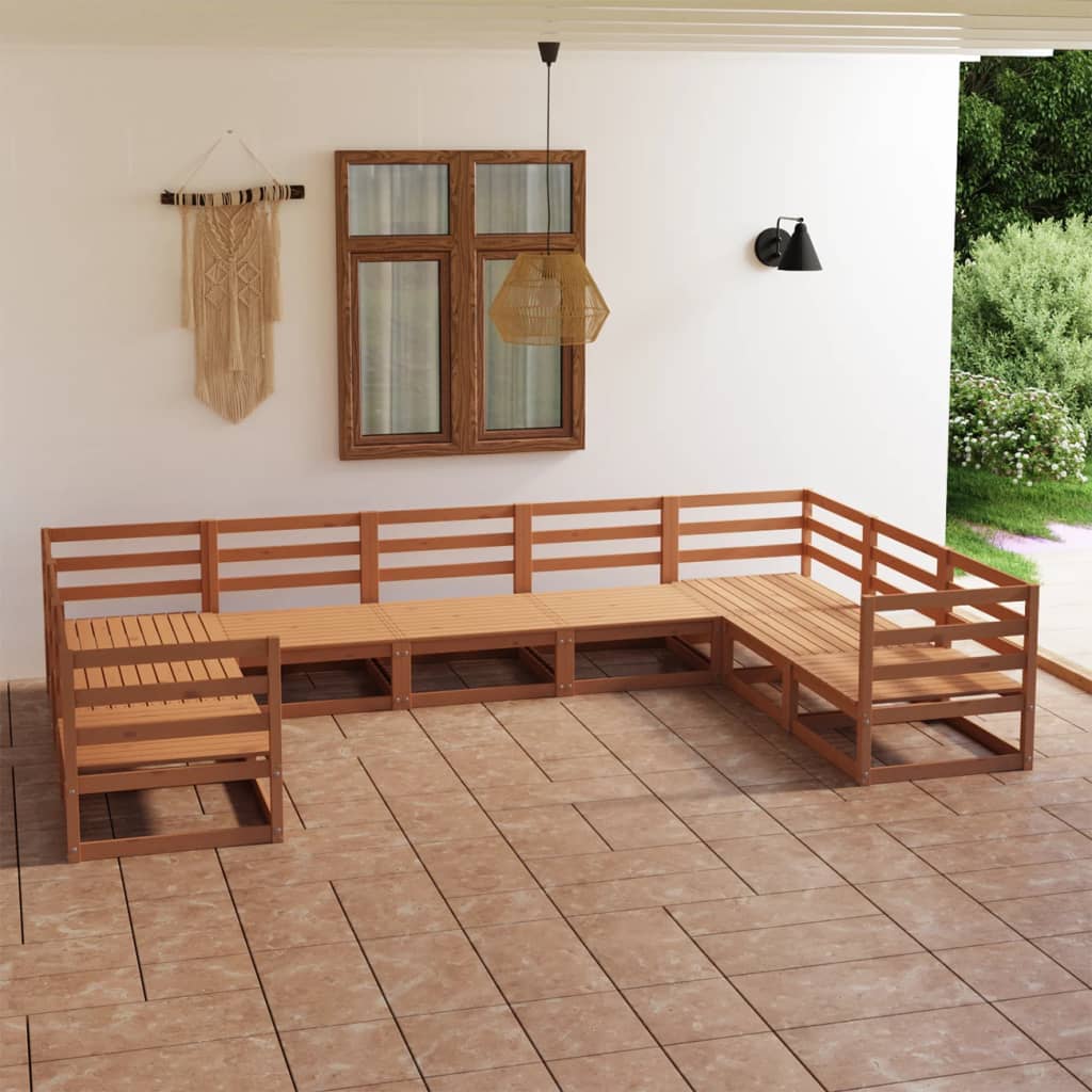 Set mobilier de grădină, 9 piese, lemn masiv de pin GartenMobel Dekor