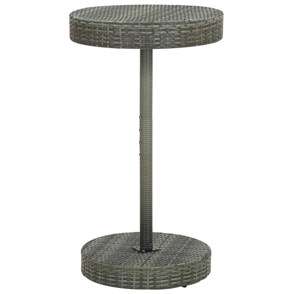 Set mobilier bar de grădină, cu perne, 3 piese, gri, poliratan GartenMobel Dekor