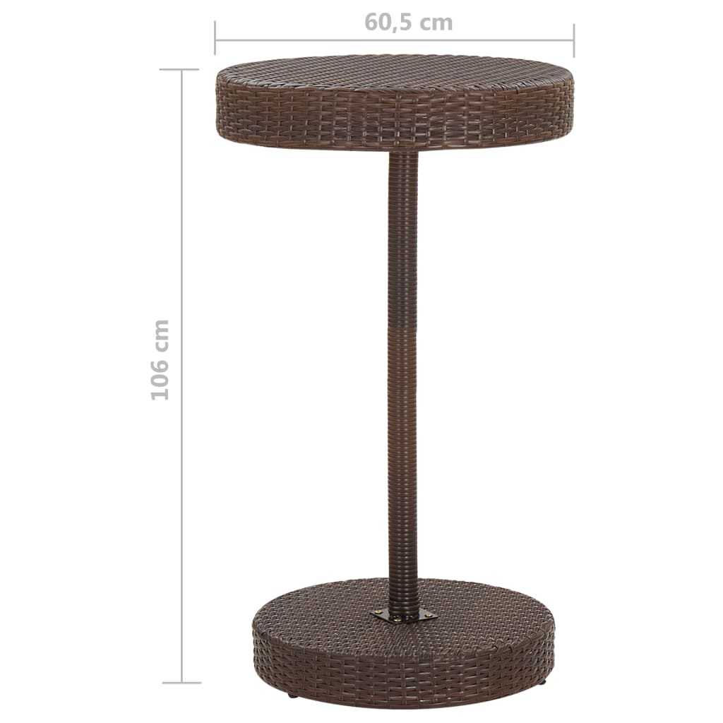 Set mobilier bar de grădină, cu perne, 3 piese, maro, poliratan GartenMobel Dekor