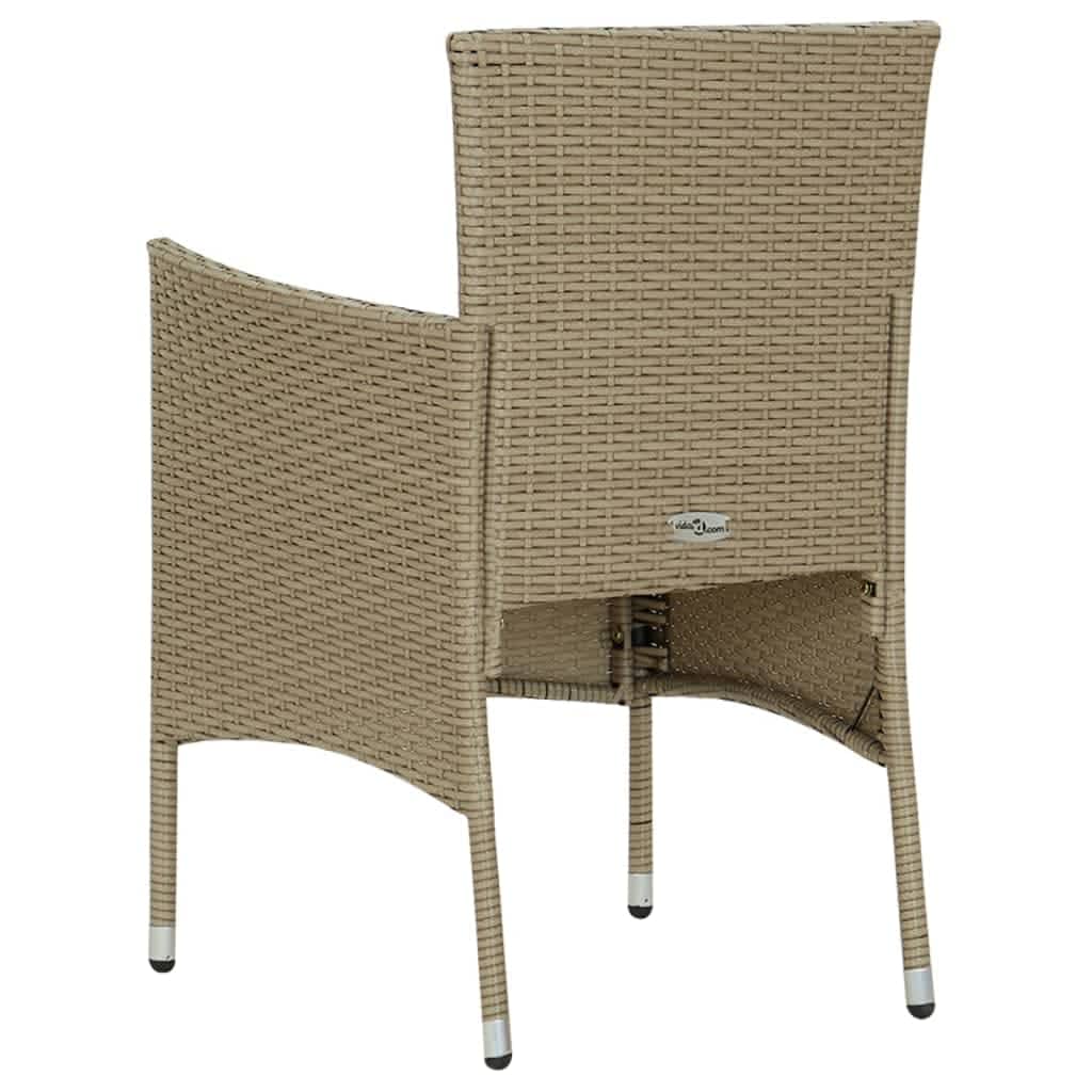 Set mobilier de grădină cu perne, 19 piese, bej, poliratan GartenMobel Dekor