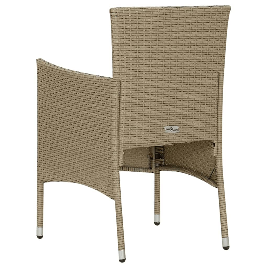 Set mobilier de grădină cu perne, 9 piese, bej, poliratan GartenMobel Dekor