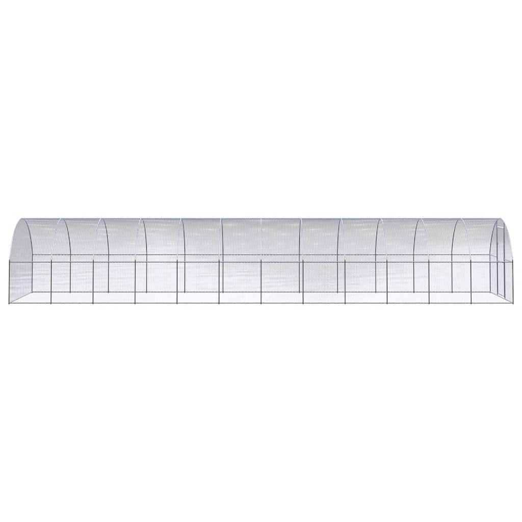 Coteț de găini pentru exterior, 3x12x2 m, oțel zincat GartenMobel Dekor