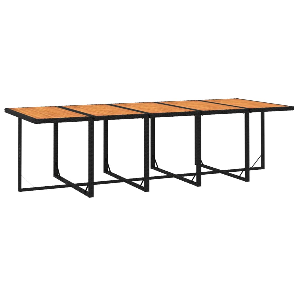 Set mobilier de exterior cu perne, 15 piese, negru, poliratan GartenMobel Dekor