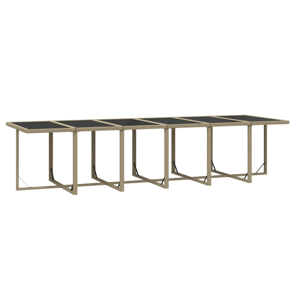 Set mobilier de exterior cu perne, 17 piese, bej, poliratan GartenMobel Dekor