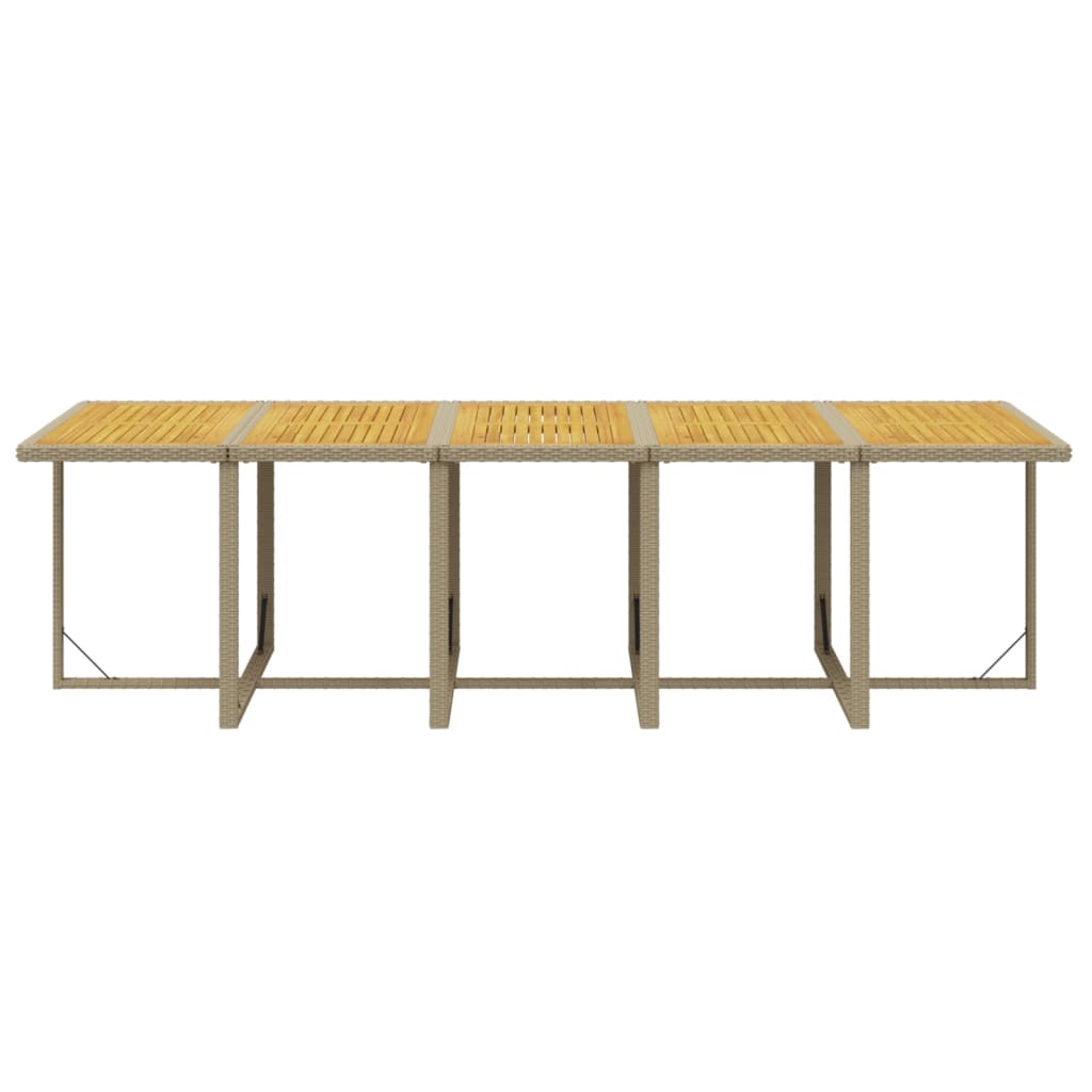 Set mobilier de grădină cu perne, 11 piese, bej, poliratan GartenMobel Dekor