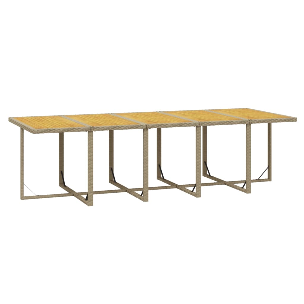 Set mobilier de grădină cu perne, 11 piese, bej, poliratan GartenMobel Dekor