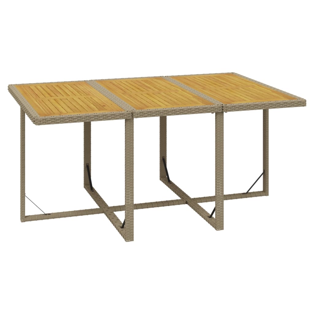 Set mobilier de grădină cu perne, 11 piese, bej, poliratan GartenMobel Dekor