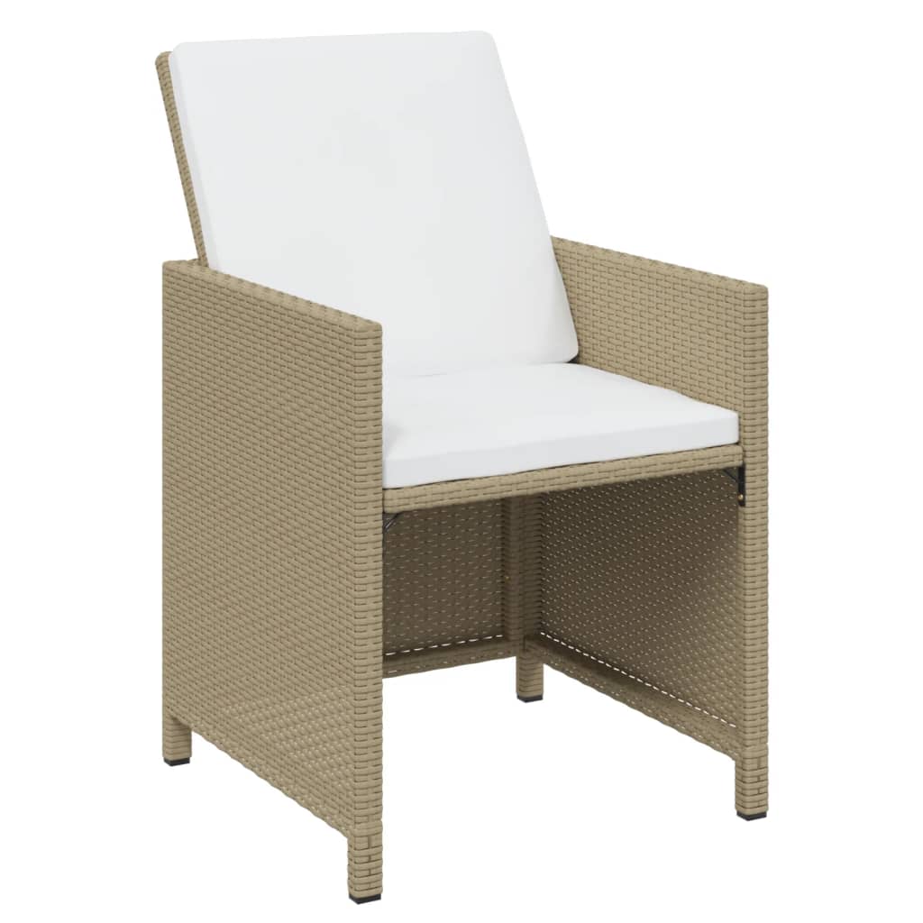Set mobilier de grădină cu perne, 13 piese, bej, poliratan GartenMobel Dekor