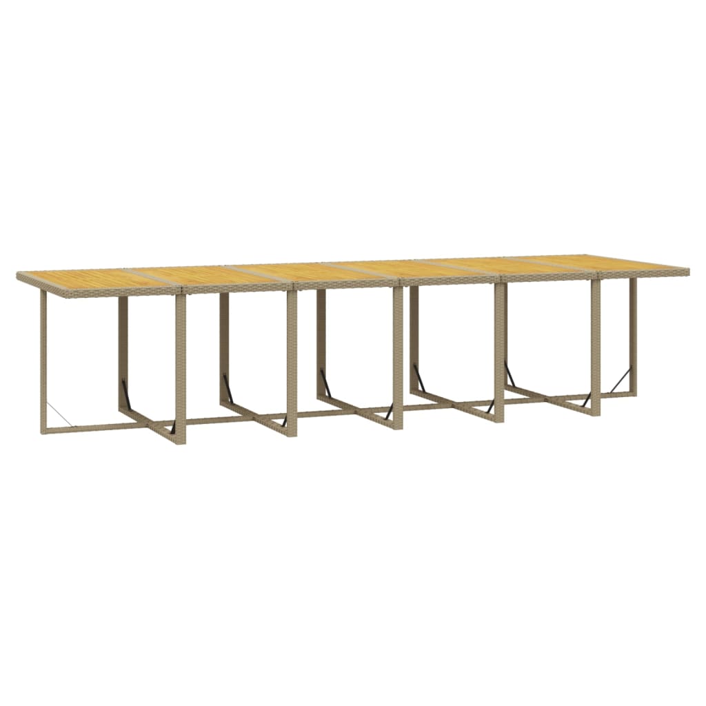 Set mobilier de grădină cu perne, 13 piese, bej, poliratan GartenMobel Dekor