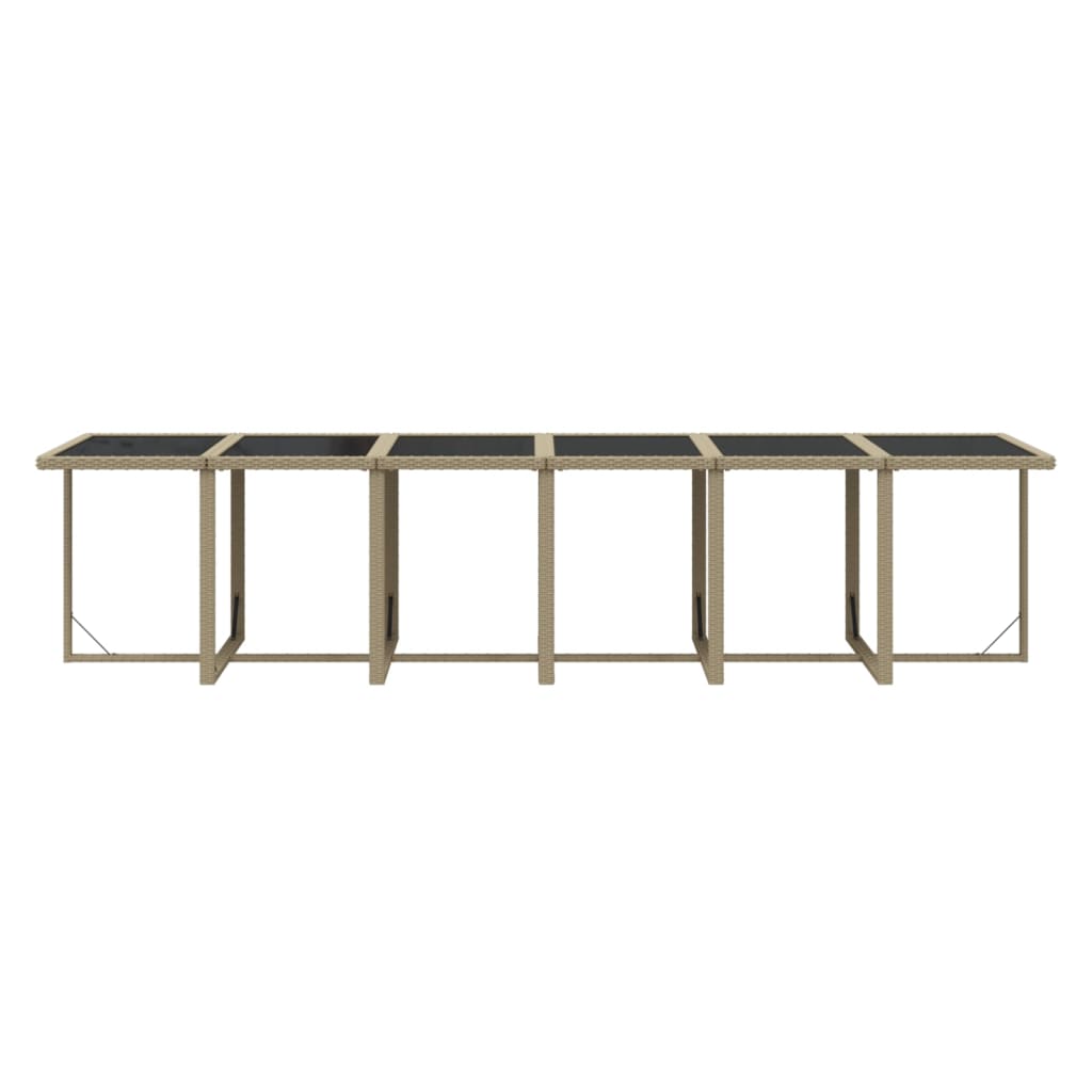 Set mobilier de grădină cu perne, 13 piese, bej, poliratan GartenMobel Dekor