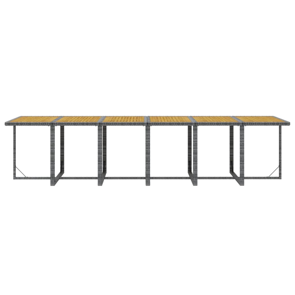 Set mobilier de grădină cu perne, 13 piese, gri, poliratan GartenMobel Dekor