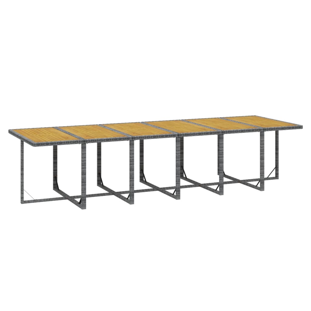 Set mobilier de grădină cu perne, 13 piese, gri, poliratan GartenMobel Dekor