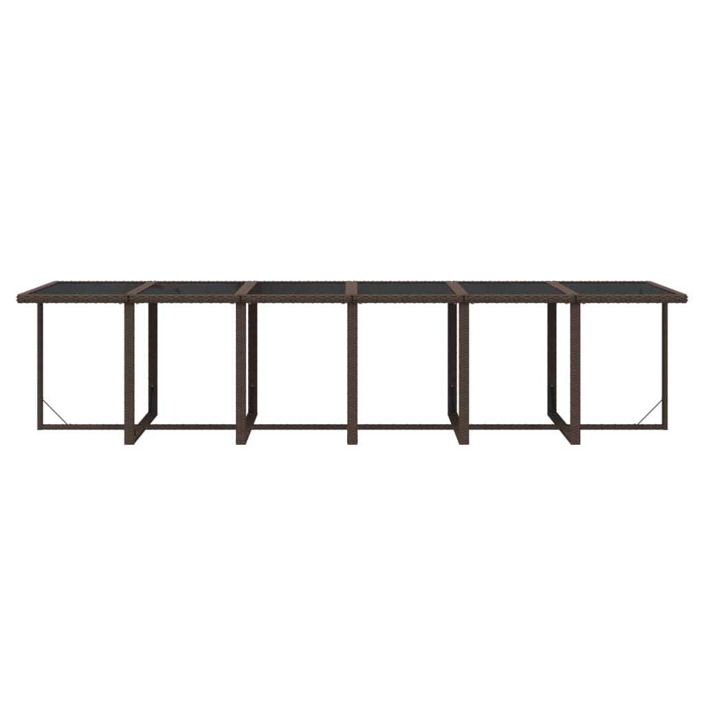 Set mobilier de grădină cu perne, 13 piese, maro, poliratan GartenMobel Dekor