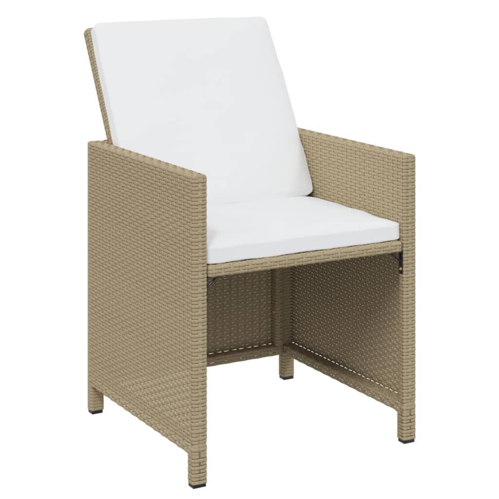 Set mobilier de grădină cu perne, 19 piese, bej, poliratan GartenMobel Dekor