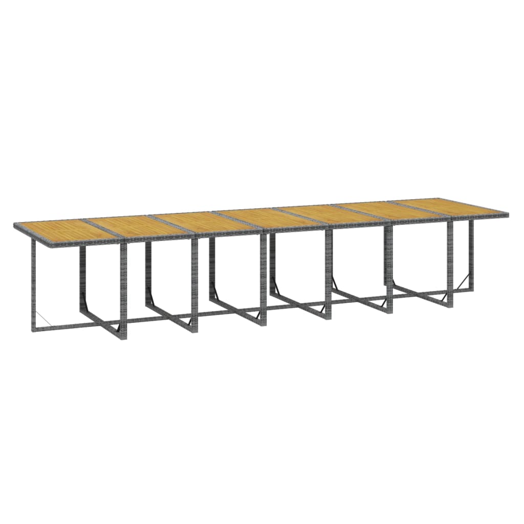 Set mobilier de grădină cu perne, 19 piese, gri, poliratan GartenMobel Dekor