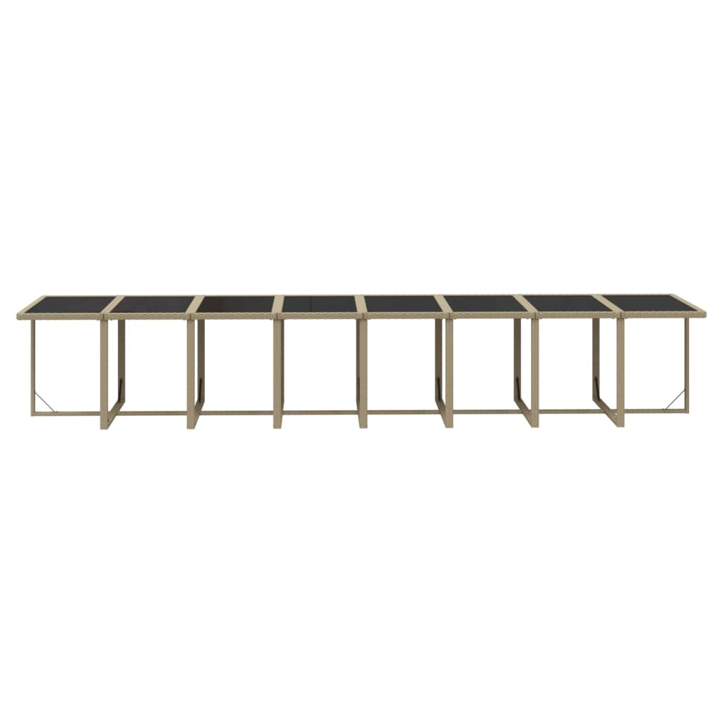 Set mobilier de grădină cu perne, 21 piese, bej, poliratan GartenMobel Dekor